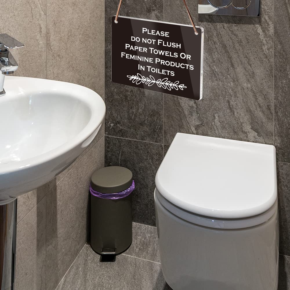 „Please Do Not Flush“ Schild Aus Acryl – Badezimmer-Hinweis, 13x7,9 Cm, Für Zuhause, Café, Büro