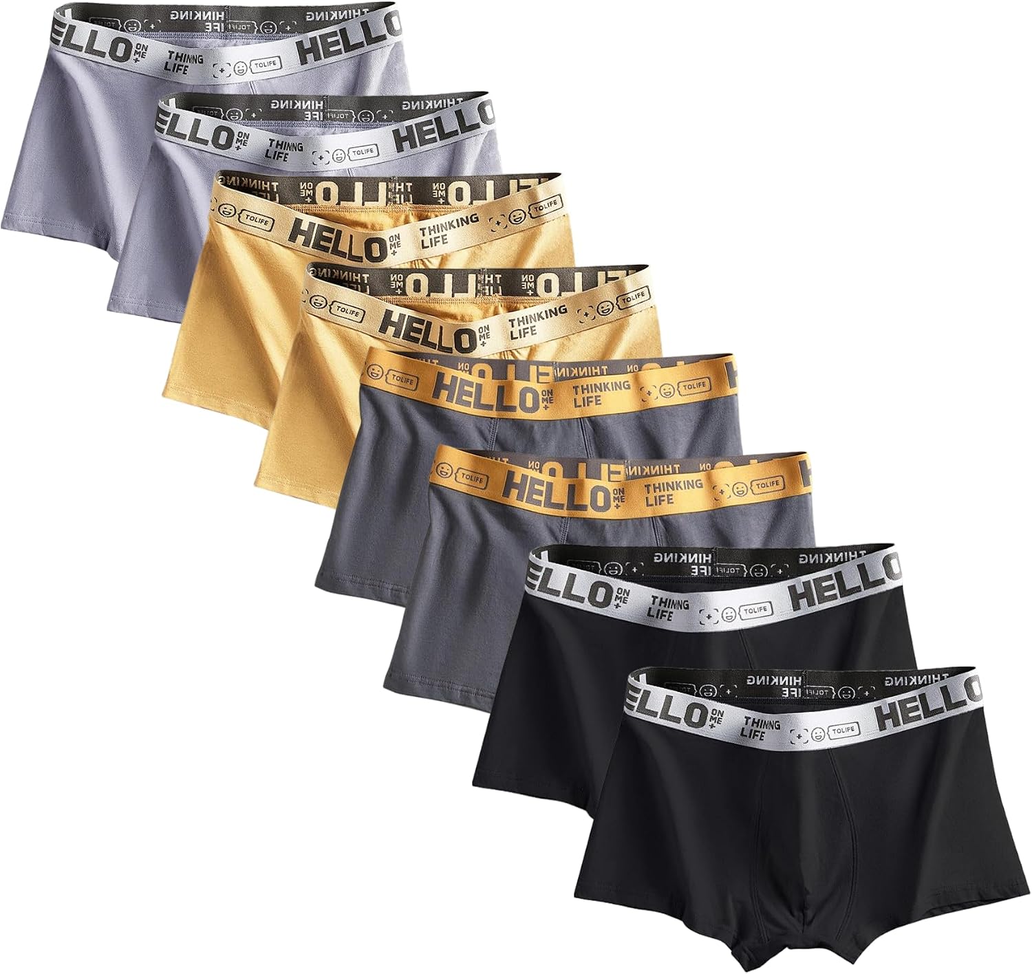 Mens Underwear Boxer Briefs 5/8 Pack Breathable Comfort