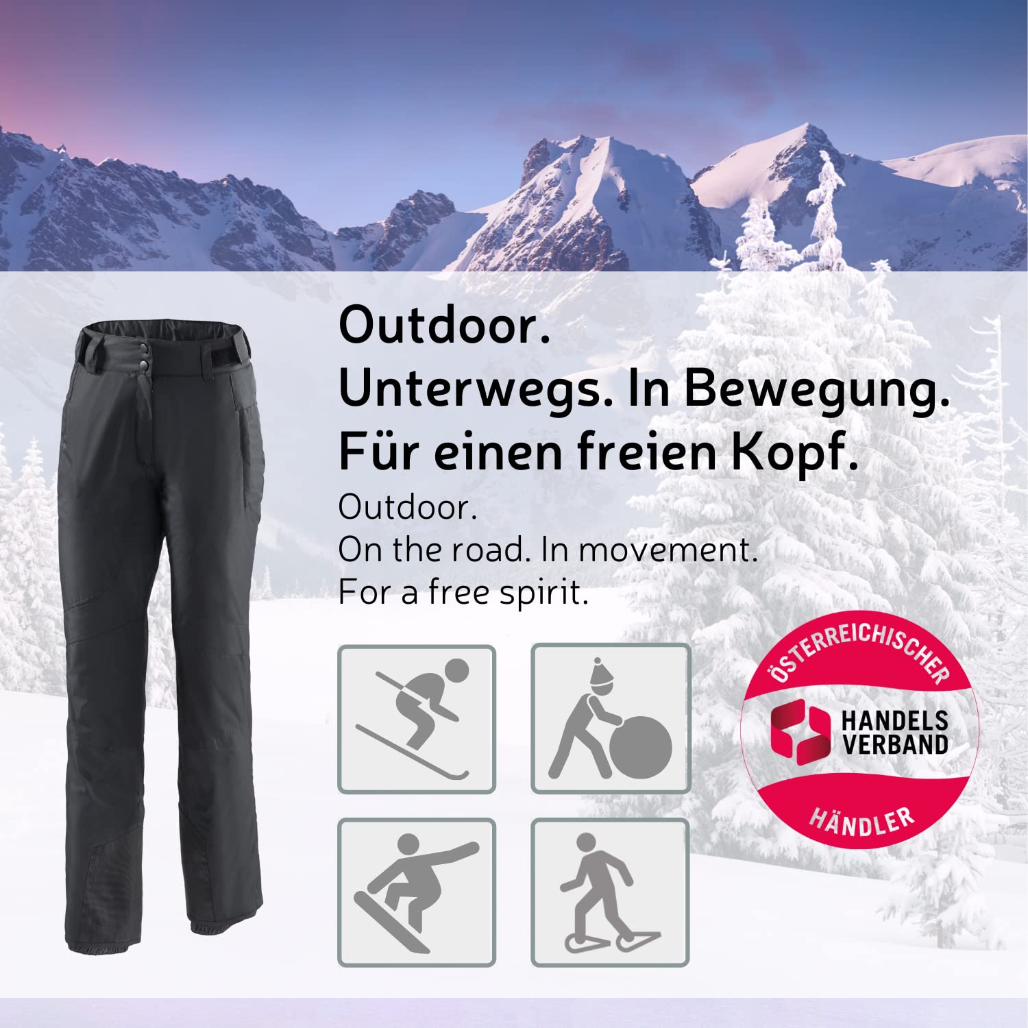 BLACK CREVICE Damen Skihose I Damen-Skihose in verschiedenen Farben & Größen I wärmeisolierende Damen-Wanderhose I atmungsaktive Damen-Snowboardhose I wind- & wasserdichte Damen-Schneehose