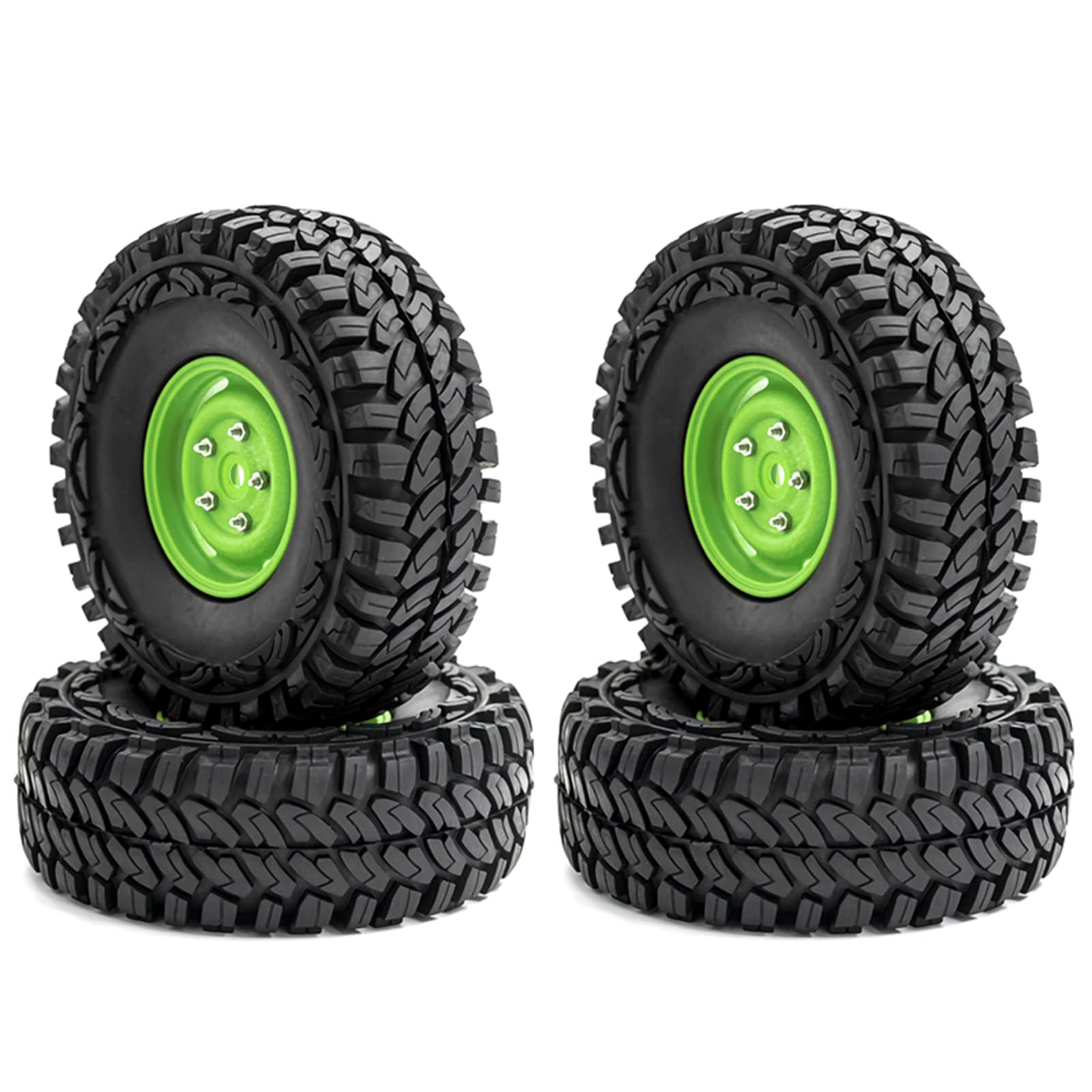 Pneus de voiture RC avec jantes de rechange pour Axial SCX10 et TRAX4-4