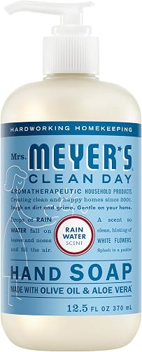 MRS. MEYER'S CLEAN DAY Hand Soap, Rain Water Scent, 12.5 Fl Oz Bottle