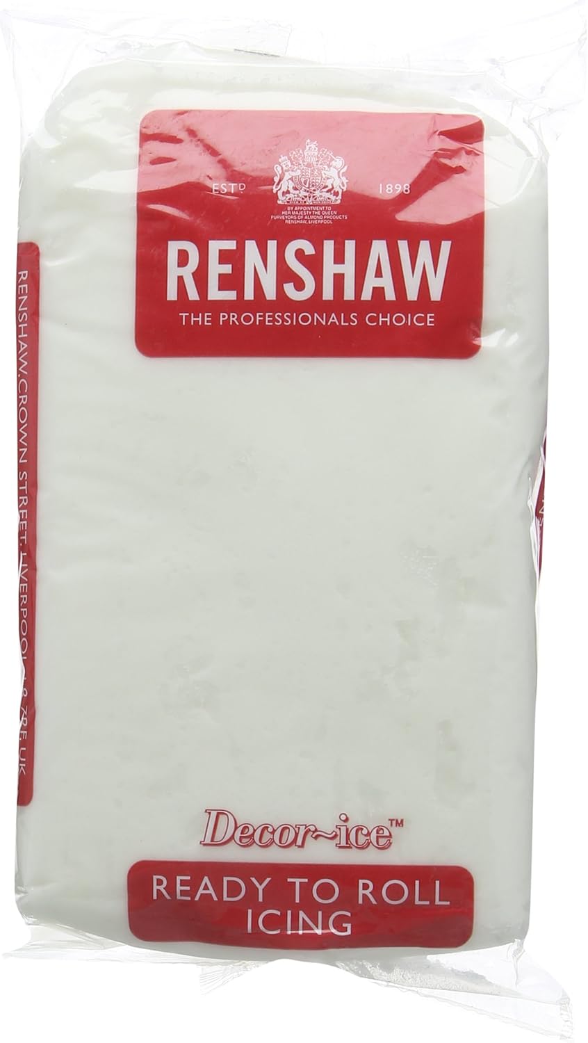 Renshaw Ready To Roll Fondant Icing Coloured Ready To Roll Icing Sugar Paste For Celebration Sculpted Cakes Cupcakes Decorations Renshaw Coloured Fondant Icing White 1kg Amazon Co Uk Grocery