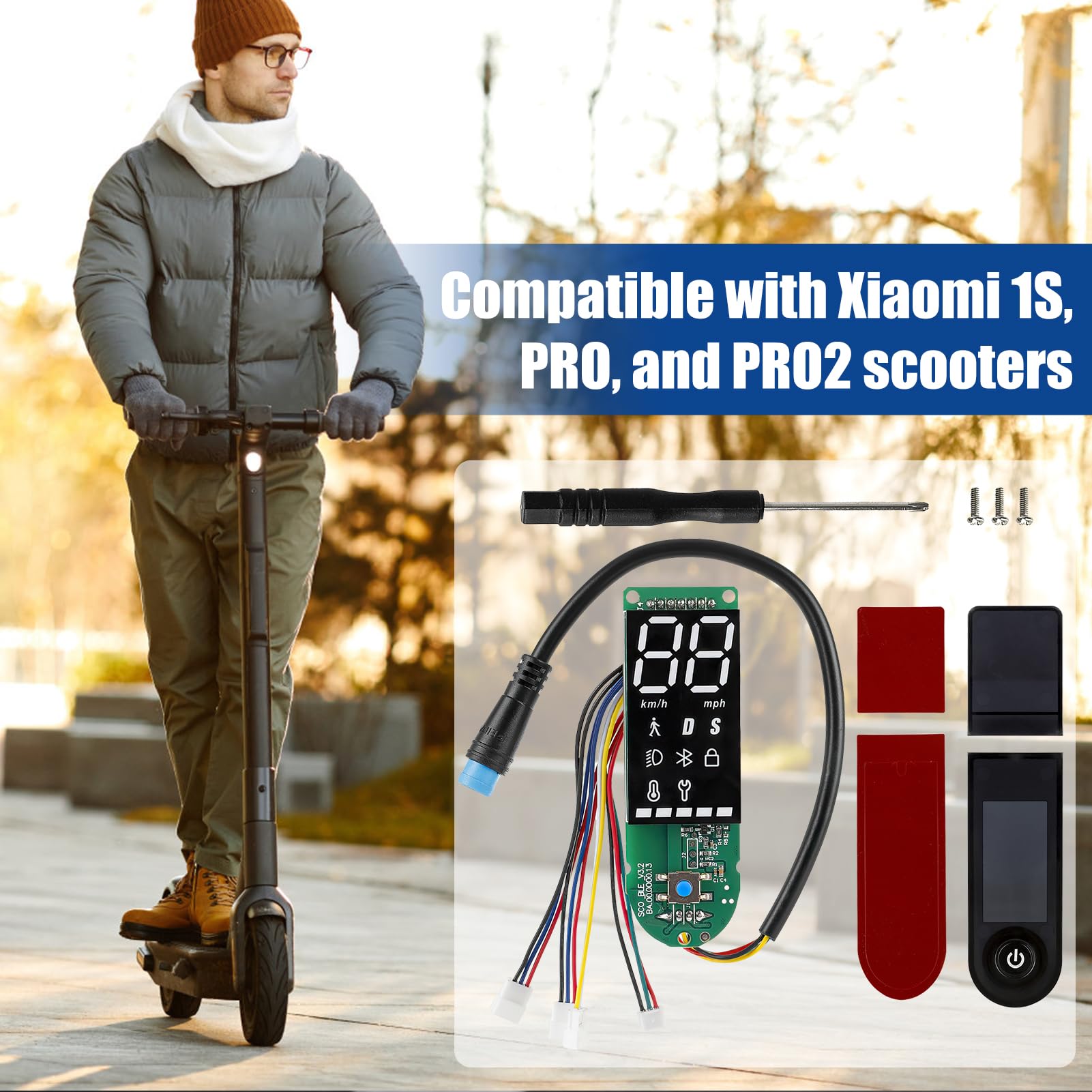 Accesorios para Xiaomi 1S/Pro/Pro2, 72 × 23 mm, aluminio, para scooter eléctrico