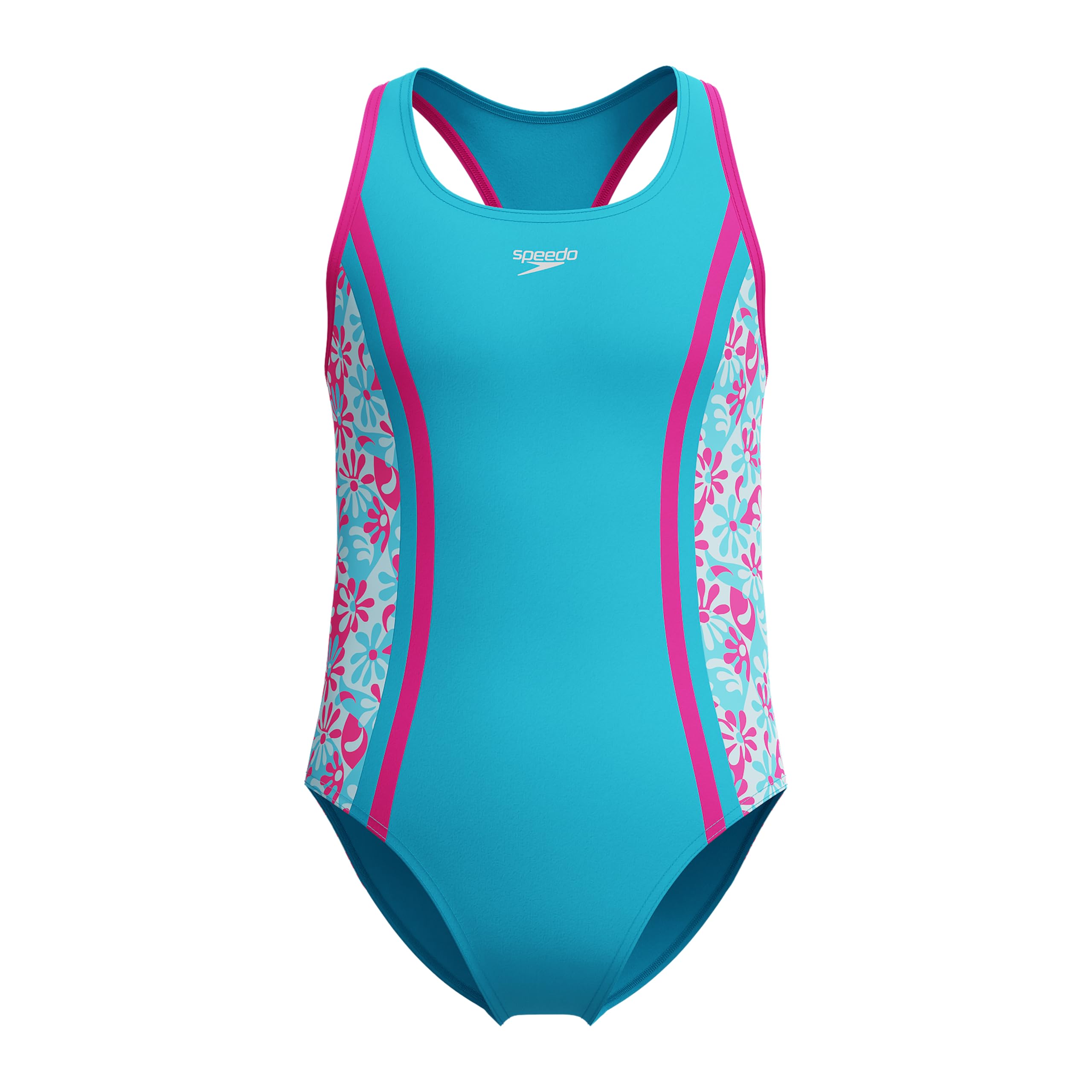 Speedo Swimsuit One Piece Thick Strap Racer Back Printed Costume intero Bambine e ragazze