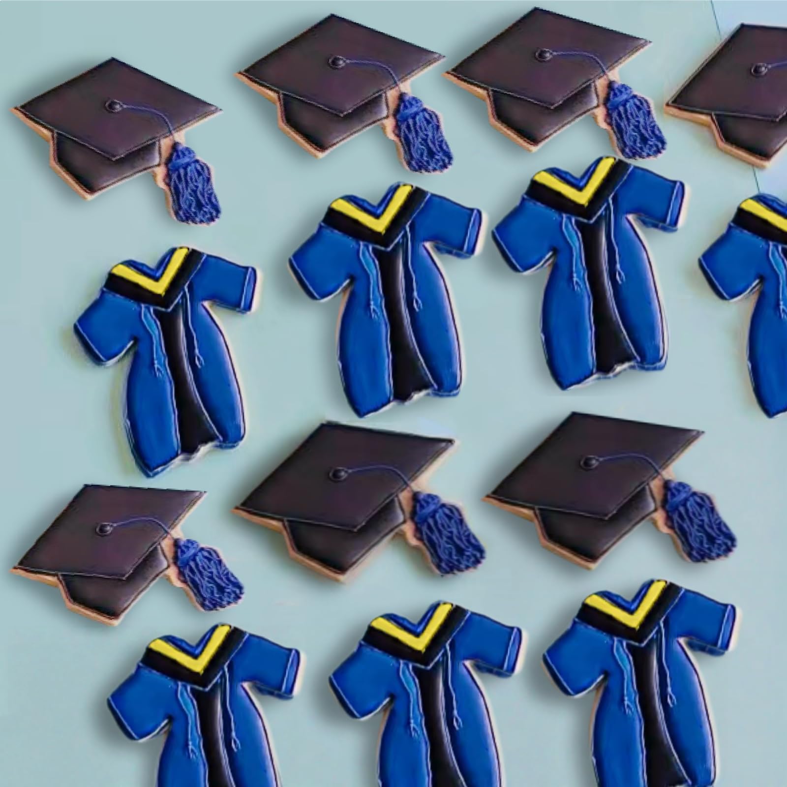 JOB JOL - Cortadores de galletas de graduación, 4 unidades, para graduación, diploma, vestido de graduación