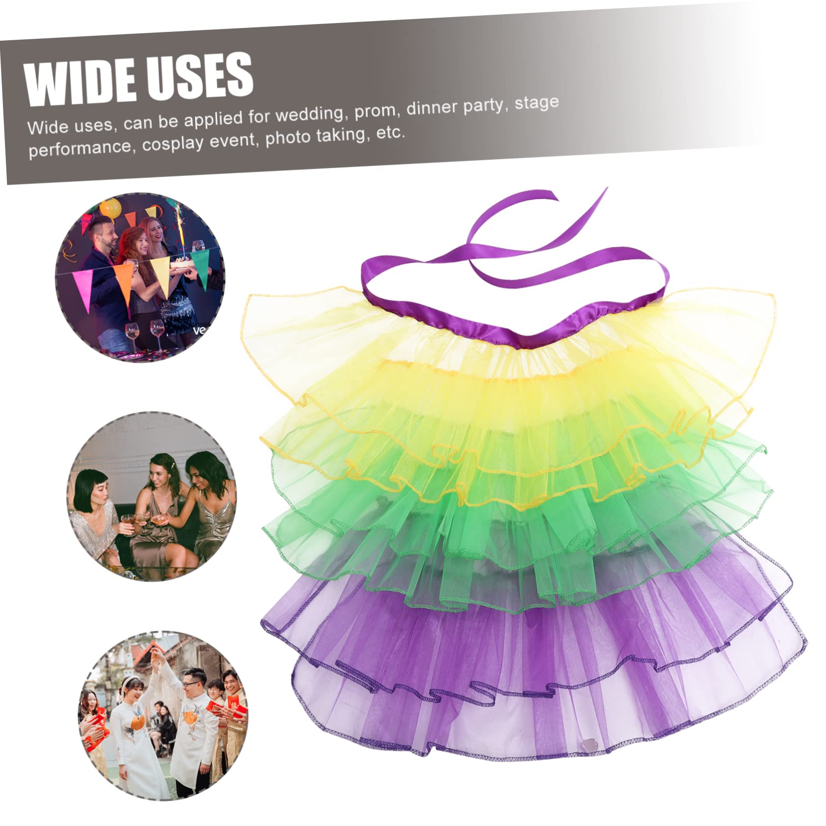 GALPADA 3piezas Falda Tutu De Falda De Fiesta para Bodas Cumpleaños y Cosplay Accesorio para Mujeres y Diseño y Cómodo