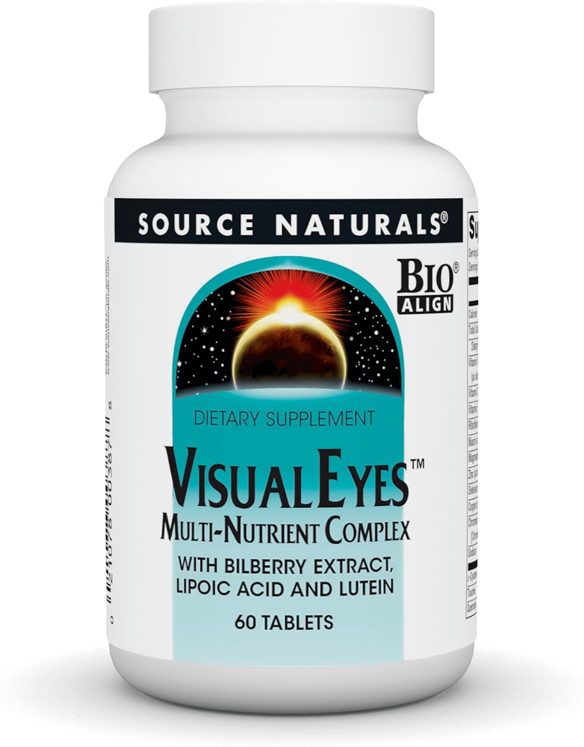 Source Naturals Visual Eyes Dietary Supplement - Multi-Nutrient Complex with Bilberry Extract, Lipoic Acid and Lutein - 90 Tablets