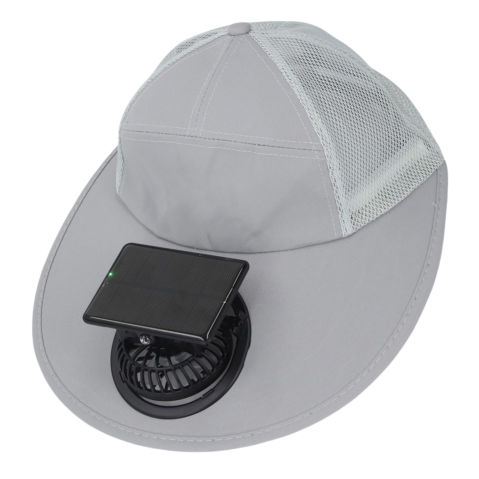 CAPPELLO VENTOLA SOLARE VENTOLA RAFFREDDANTE CAPPELLO DA SOLE ESTIVO PER LAVORO ALL'APERTO PESCA GRIGIO CHIARO