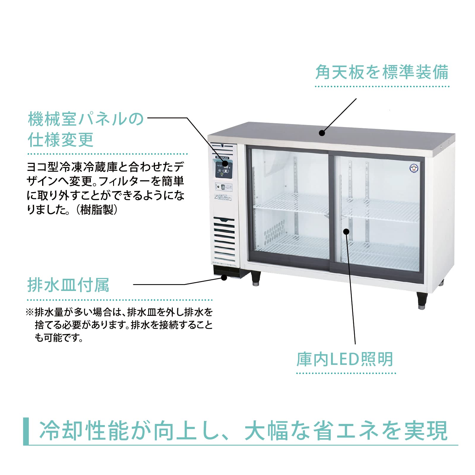 Amazon | フクシマガリレイ スライド扉小型冷蔵ショーケース 冷蔵207L 