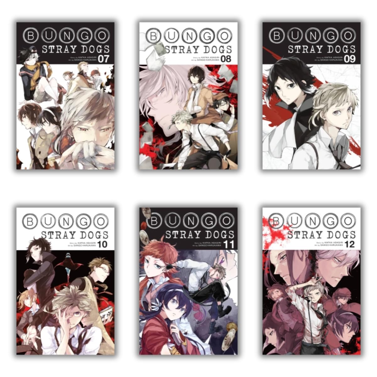 Bungo Stray Dogs Manga 6 Books Set II (Vol.7 - Vol.12) by Kafka Asagiri      Paperback – December 20, 2016