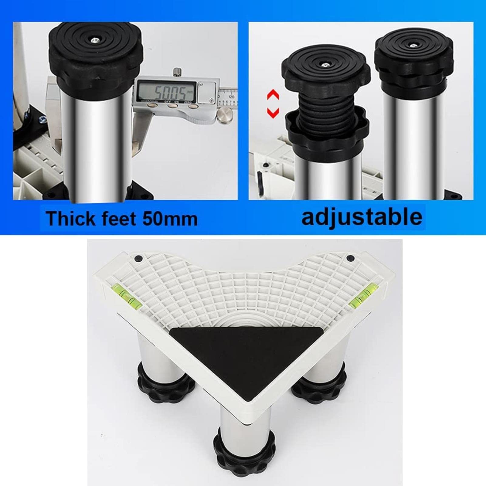 Base De Soporte para Lavadora Pedestal para Lavadora Base De Soporte Antivibración para Refrigerador con Patas De 8/12 Soporte para Lavadora Secadora Bandejas De Piso Aju,12legs-28-32cm