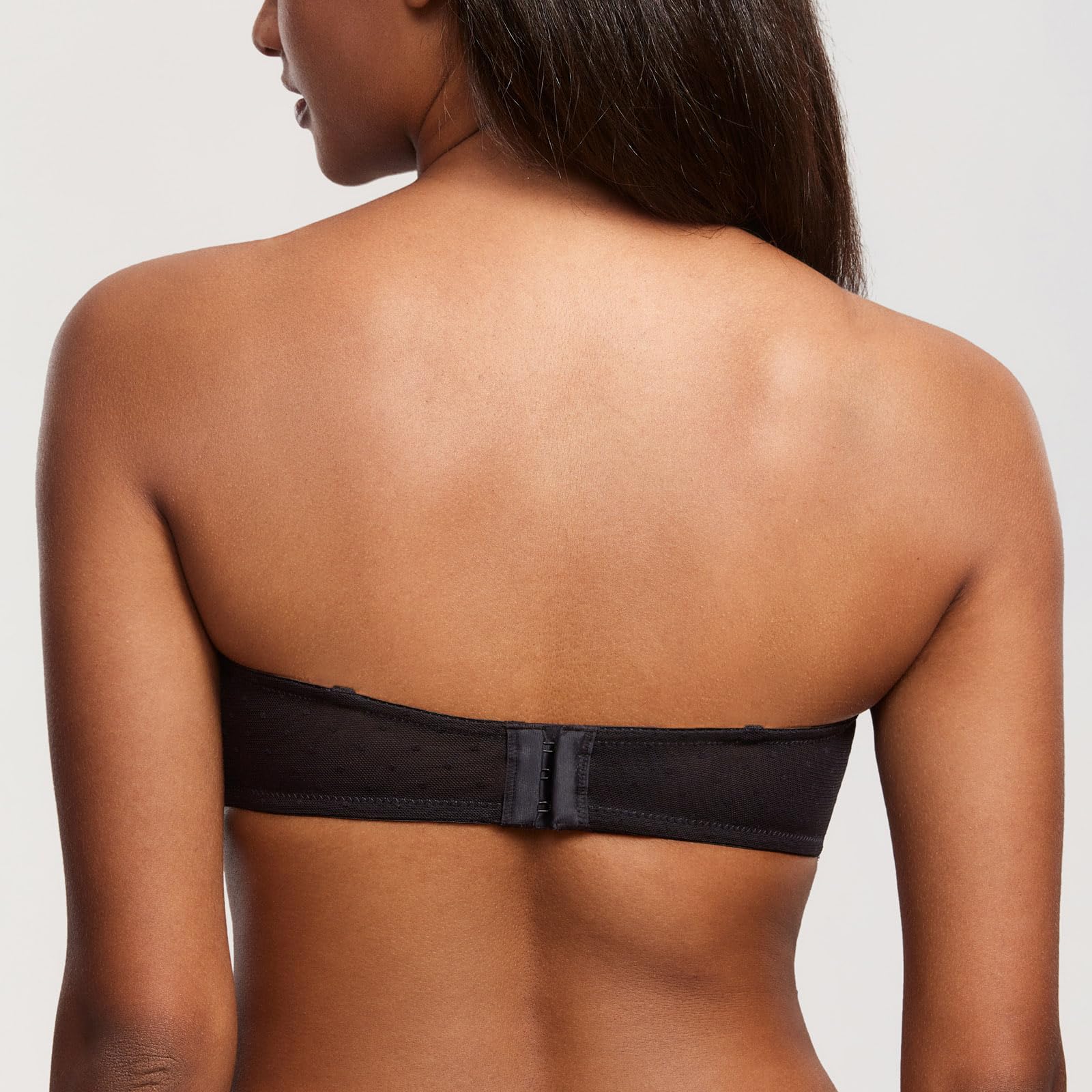 DOBREVA Soutien Gorge Femme sans Bretelles avec Armature Transparent Sexy Bretelle Amovible