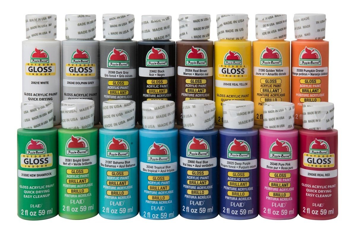 Gloss Paint Set, 16 Piece (2-Ounce), PROMOABG Colors