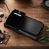 George Foreman Large Electric Grill & Griddle [Dual independent temperature control, Energy saving, Easy clean, Non stick, Healthy, Toastie, Hot plate, Panini, BBQ, Ready to cook light] Black, 23450