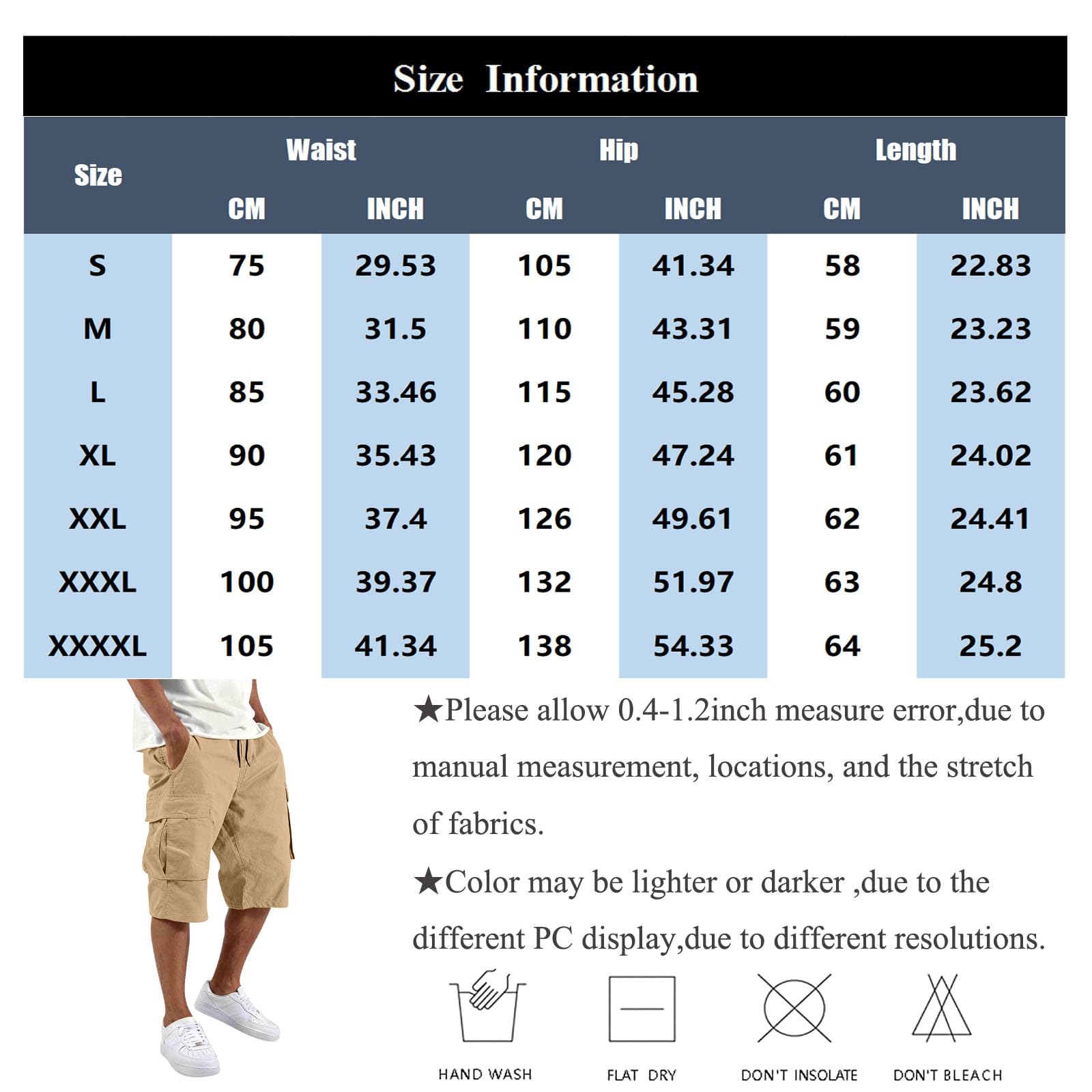 Pantalón Corto Trabajo Hombre, Pantalones Cortos Cargo Cómodos De Verano para Hombre Pantalones Cargo Elásticos con Muchos Bolsillos Pantalon Bermudas Modernos Pantalon De Senderismo para Exteriores
