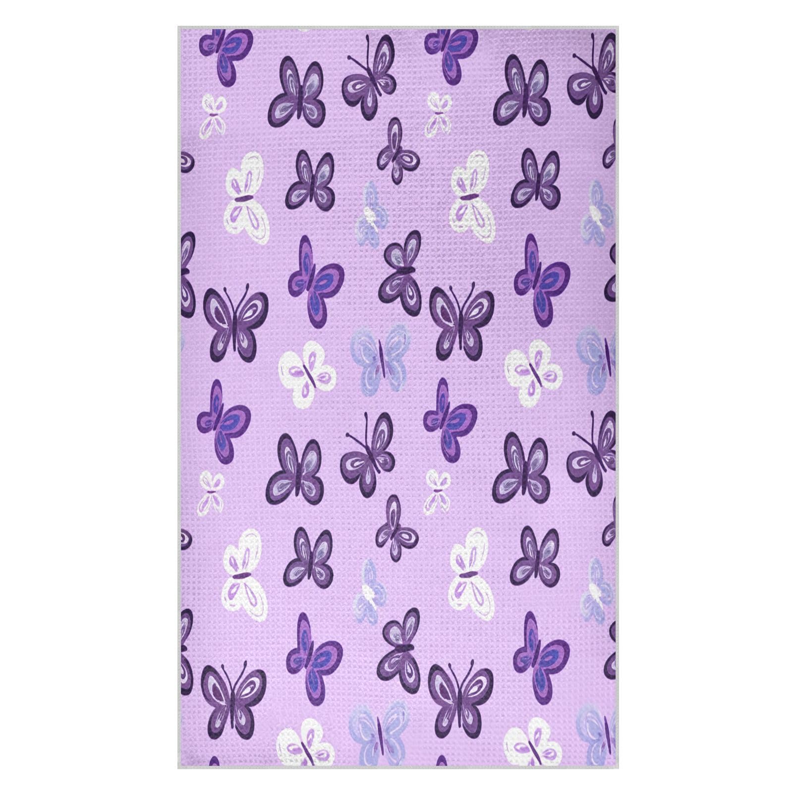 JiangGgen Butterflies Kitchen Towels 2-Pack Soft Absorbent Dish Towels