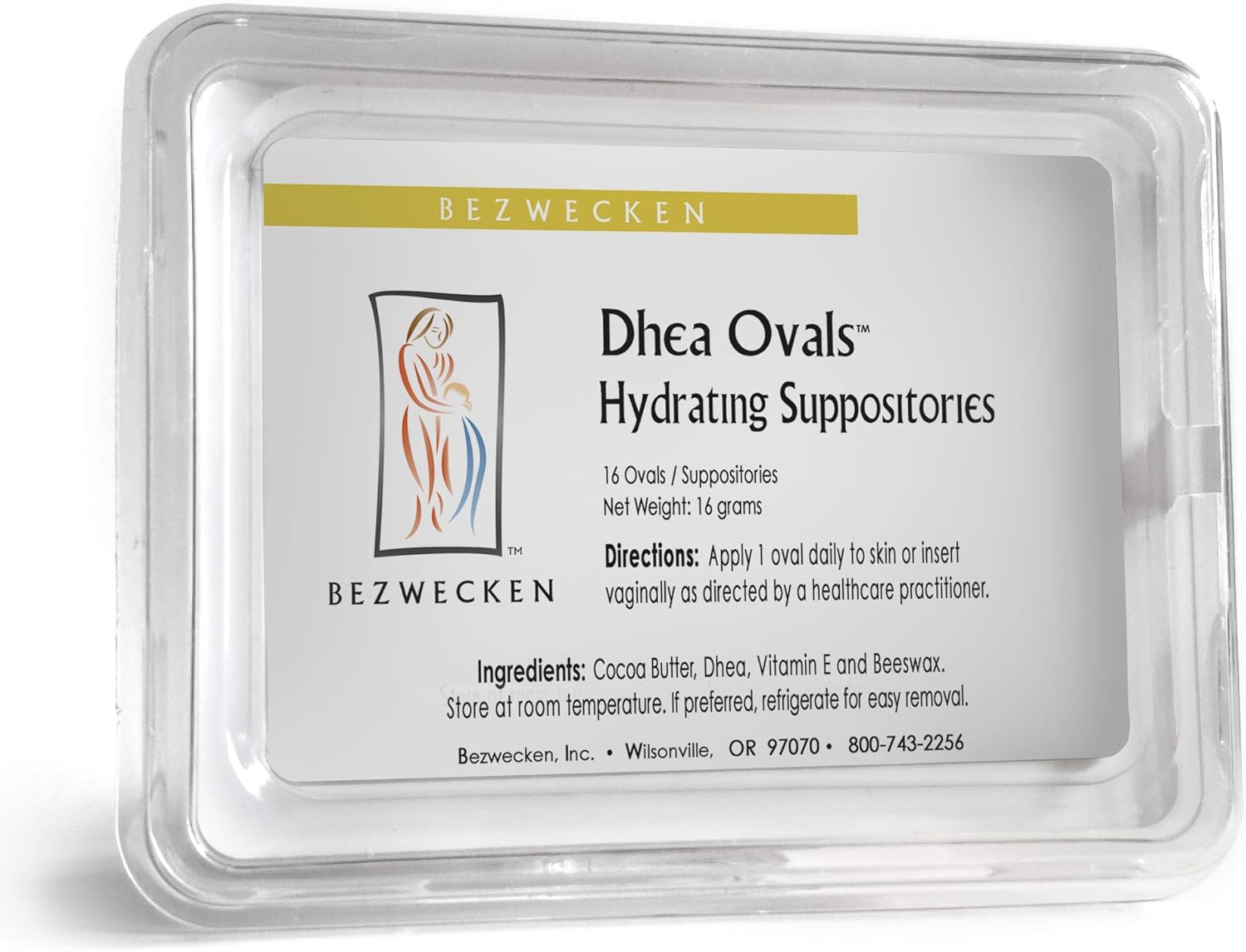 Bezwecken DHEA Ovals 16 Oval Suppositories Same Trusted Formula