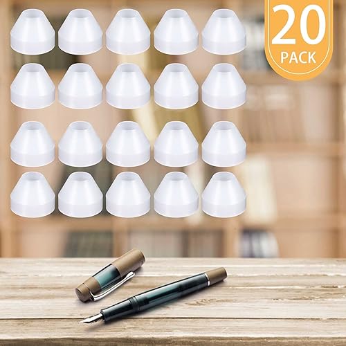 Miniatura 4 de PAGOW Paquete de 20 bujes para bolígrafo, bujes antiadherentes blancos para torneado de bolígrafo CA (0.43 pulgadas 0.433 in de altura, 0.55 nch