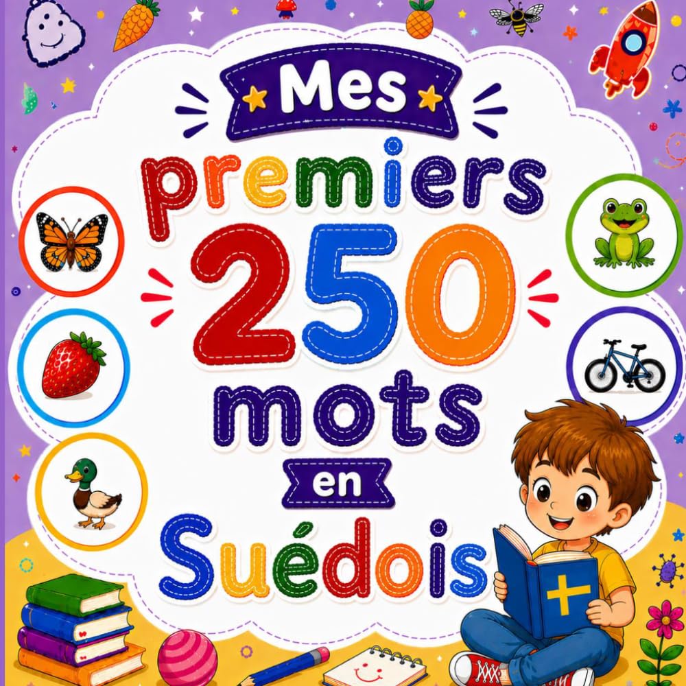 Mes premiers 250 mots en Suédois: Livre bilingue Français–Suédois pour enfants | Apprentissage facile avec images colorées | Vocabulaire essentiel du quotidien