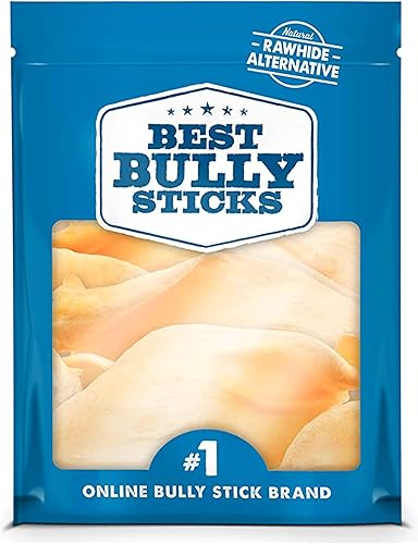 Best Bully Sticks Orejas de vaca de corte grueso para perros, 12 unidades (paquete de 1), naturales, alimentadas con pasto, de corral libre, un solo