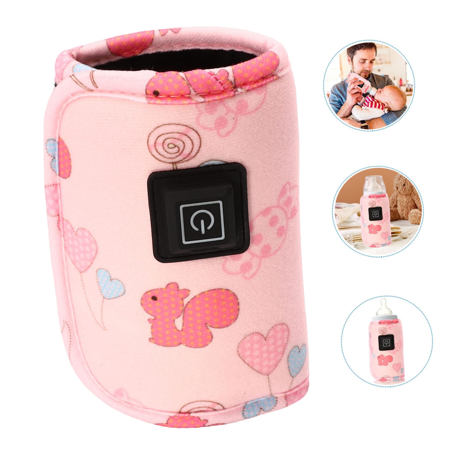 ibasenice 3stücke Usb Babyflaschenwärmer Für Neugeborene Tragbarer Milchflaschen-heizschutz Konstante Temperatur Praktische Nutzung Für Unterwegs Mit Zufälliger Datenkabelfarbe