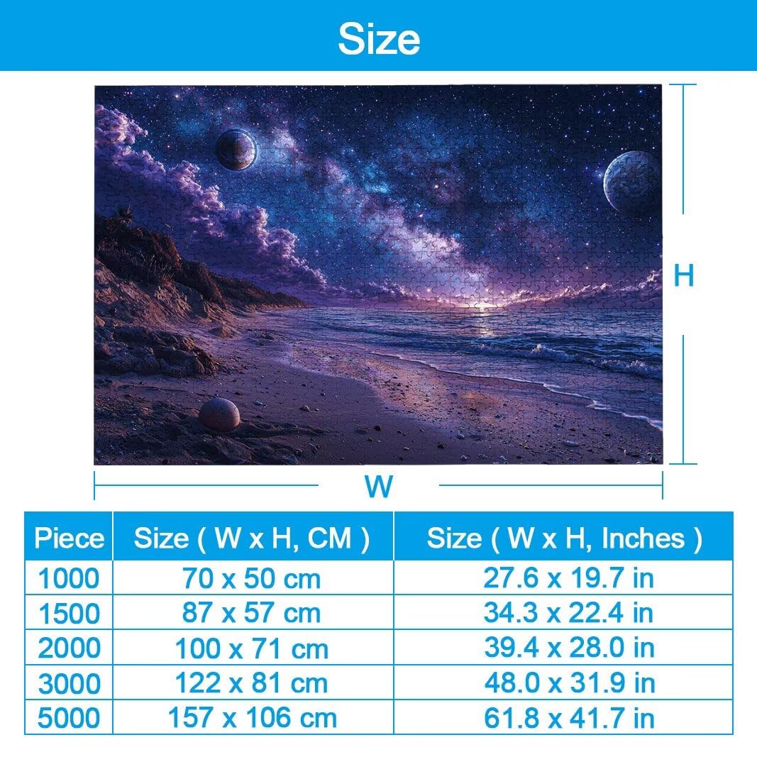 Puzzle 1000 Piezas, Puzzle Playa de Madera para Adultos, Regalos -2478