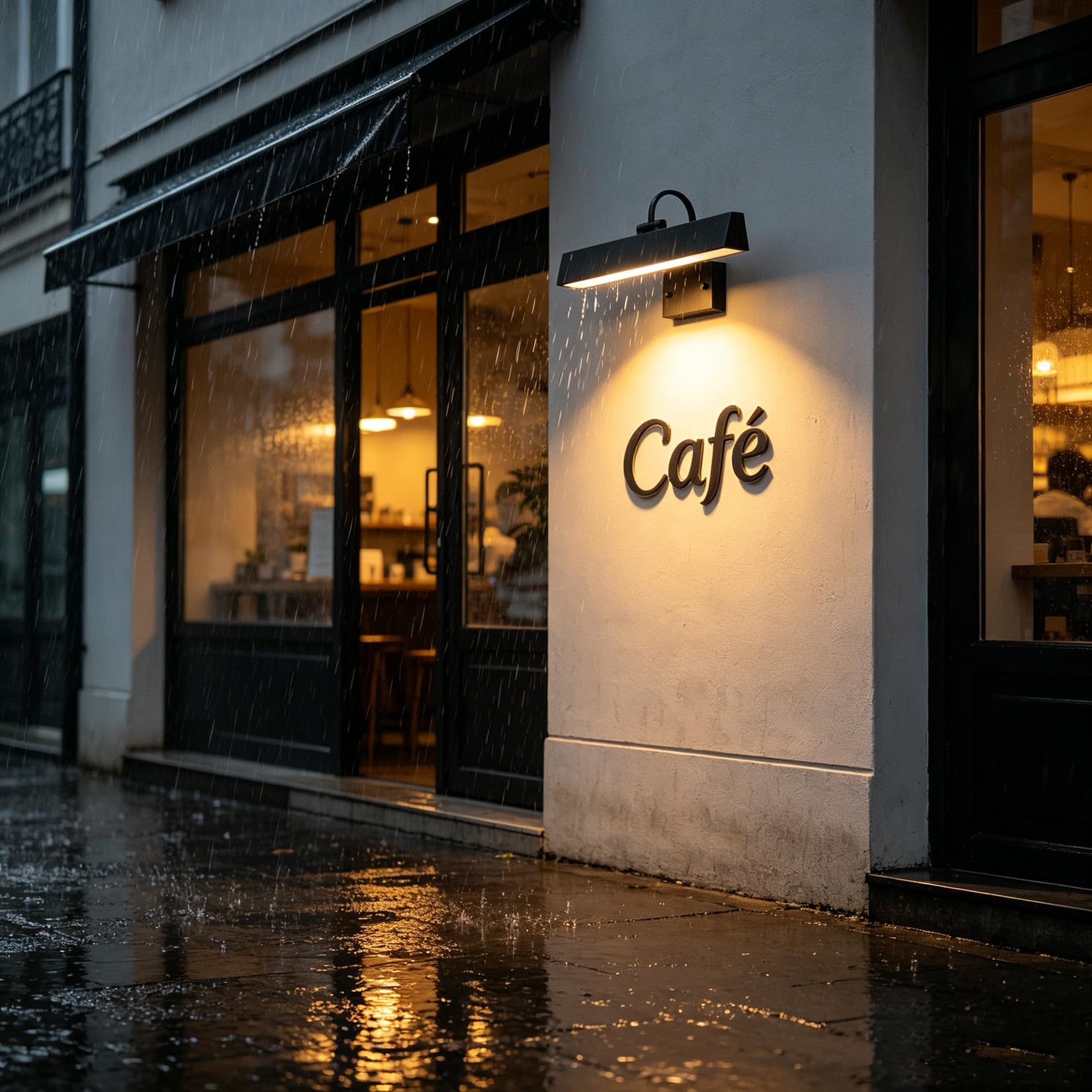 GDLight LED Außenwandleuchte, wasserdichte Beschilderungsleuchte, Badezimmer- / Schminkspiegellicht, Kunstgalerie-Bildbeleuchtung für Schaufensterbeschilderung, Café, Badezimmer,Schwarz,42cm