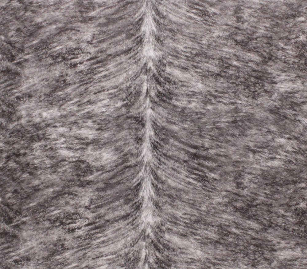 Suede Velvet Horse Belly Print Fabric Roadhouse Upholstery Grey / 54