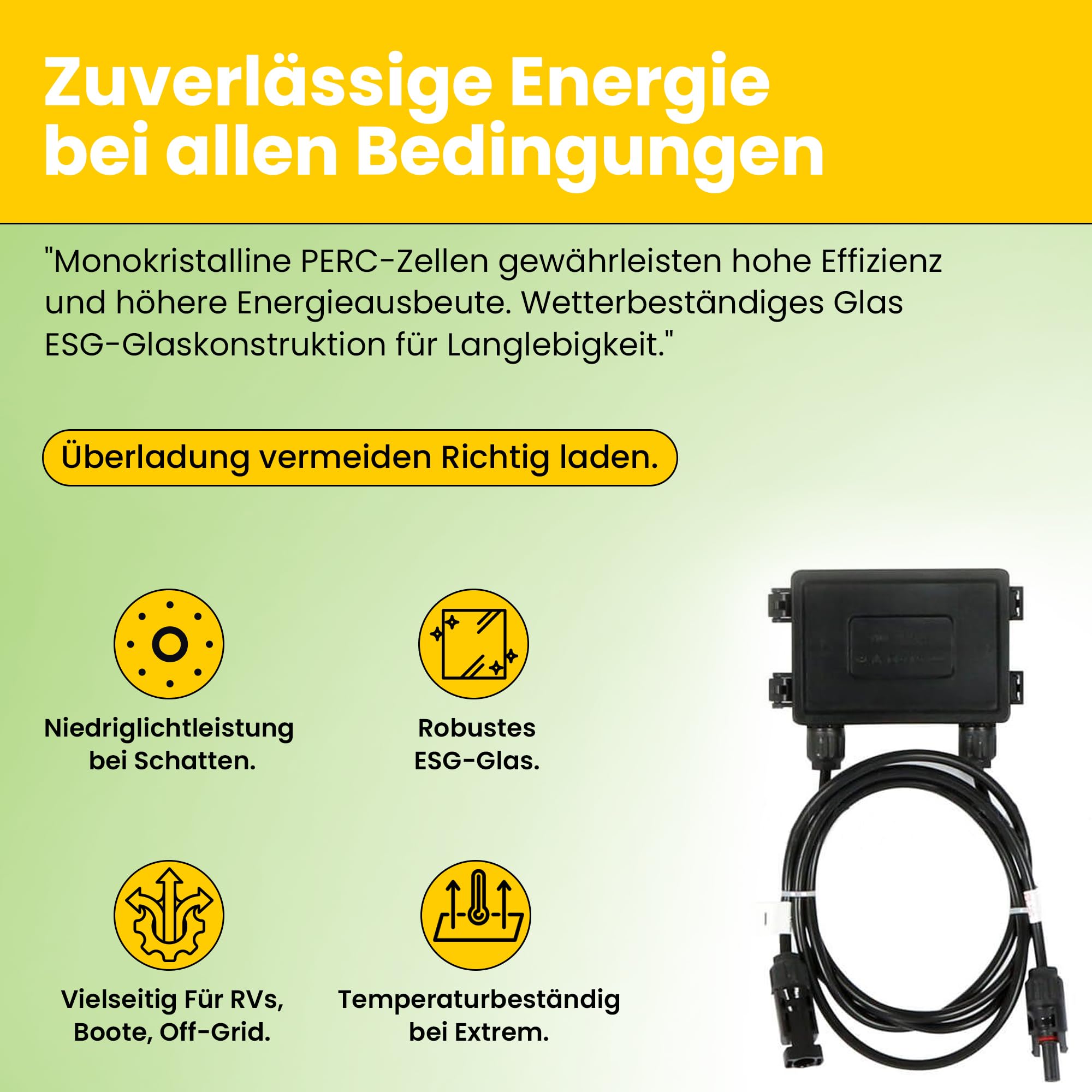 Offgridtec Pannello solare mono 130 W 20 V Black Frame V2