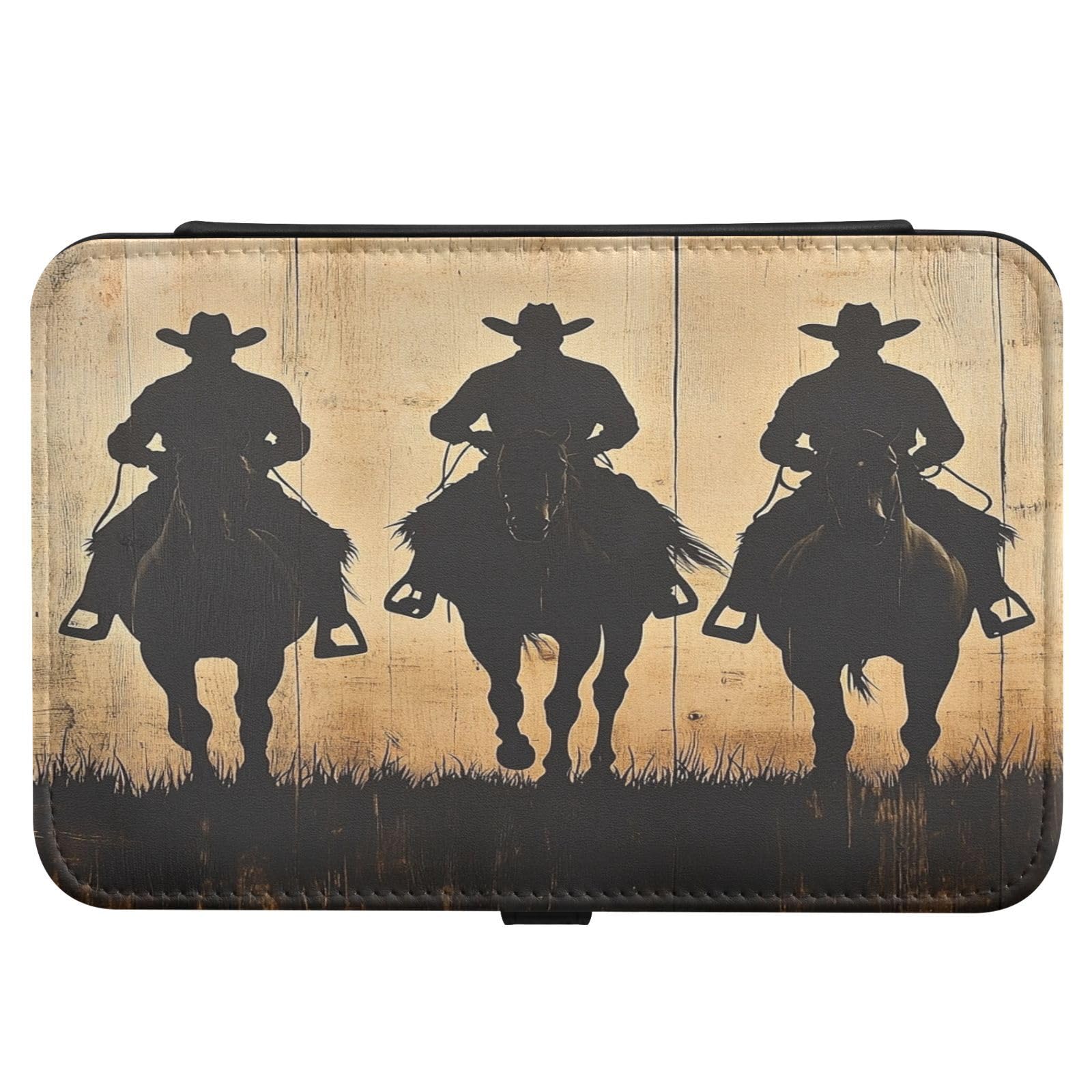 Haskirky Cowboys Jewelry Box Portable PU Leather Travel Jewelry Organize for Women Jewelry Storage Display Holder for Ring, Necklace, Earring