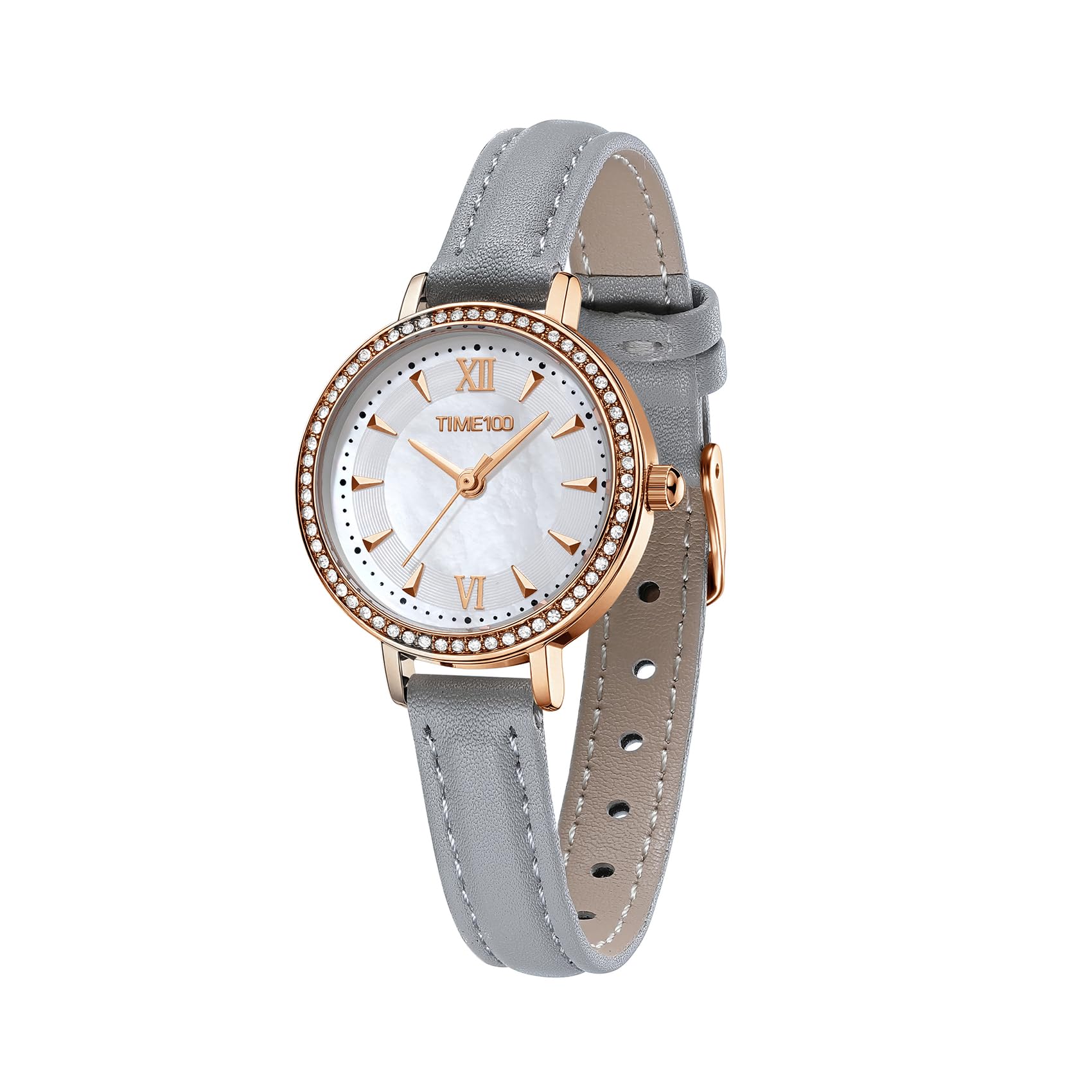 TIME100 Orologio da polso da donna con cinturino al quarzo, cinturino in | Orologio da donna Petite da donna, cinturino a cambio rapido, resistente all'acqua fino a 30 m, elegante orologio per tutti i