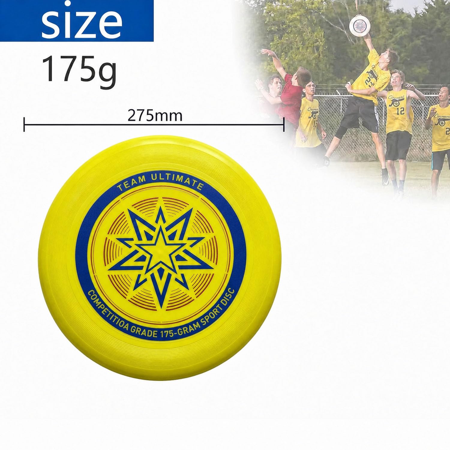 Eurodisc 175g, Ultimate Frisbee, Disque Frisbee, Disque de Lancer Professionnel, Frisbee de compétition Funsport
