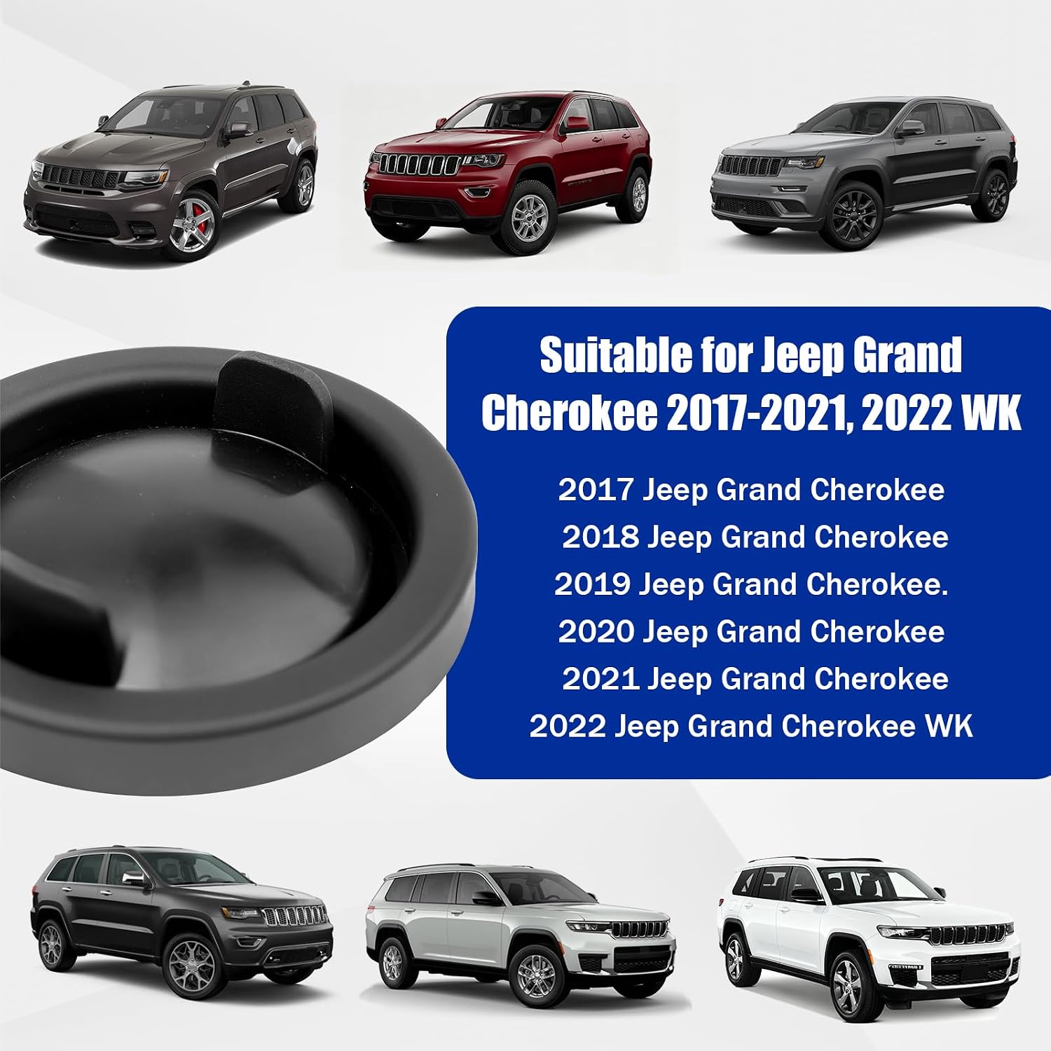 Eudaimonia Car Headlight Dust Cover Cap 68354272AA, Suitable for Jeep Grand Cherokee 2017-2021, 2022 WK Headlight Covers
