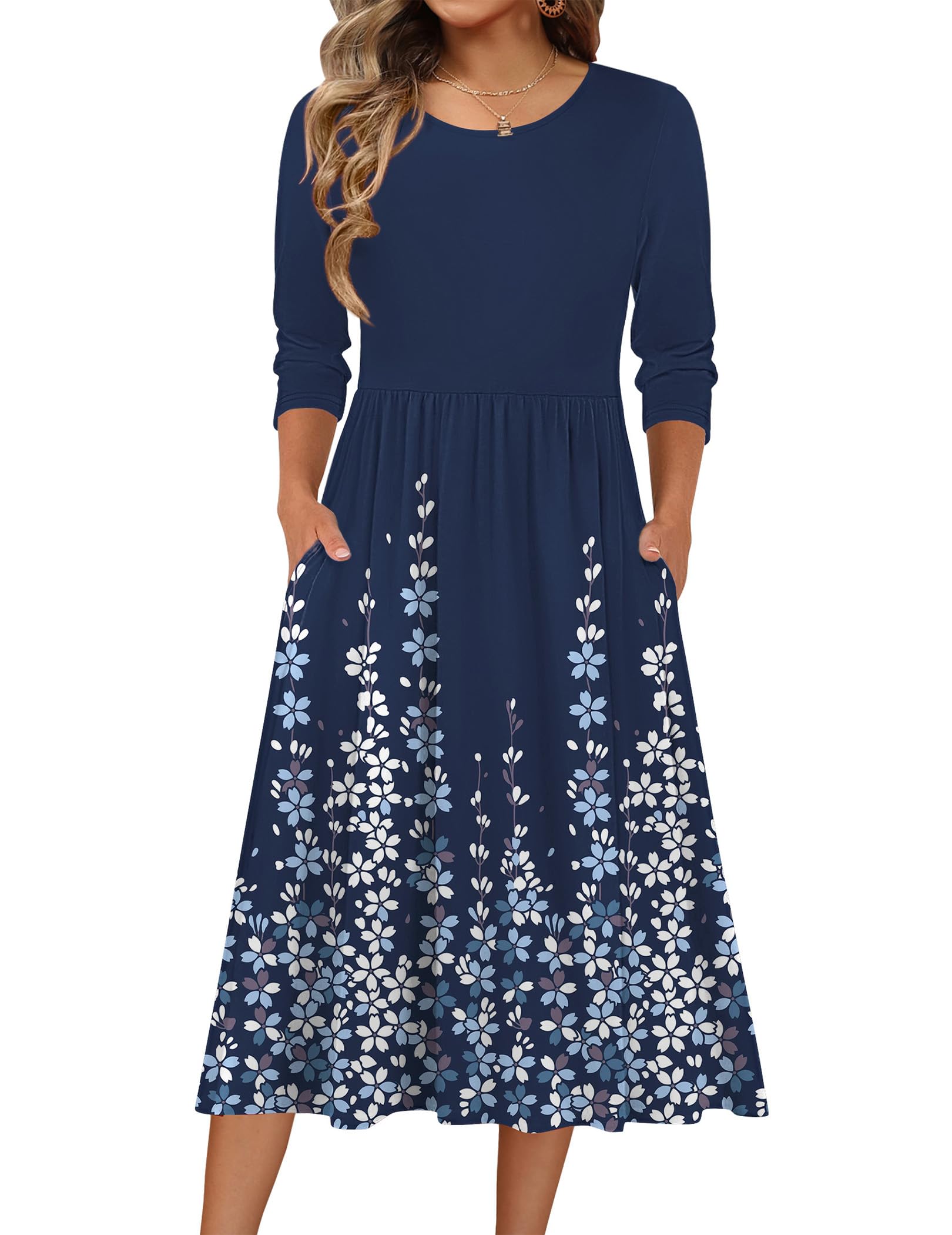 Zeagoo 3/4 Sleeve Dress
