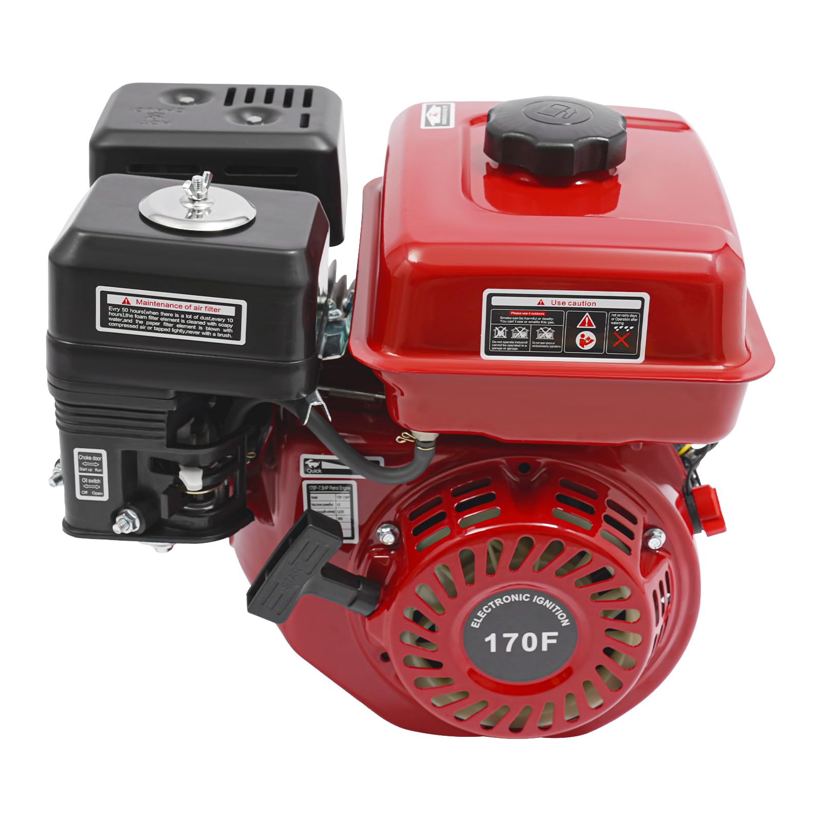 Motore a benzina per go kart, 7,5 CV 4 tempi OHV, motore a benzina 210cc, motore 4kW, motore stazionario 3600 giri/min per tosaerba, go kart, idropulitrici ad alta pressione