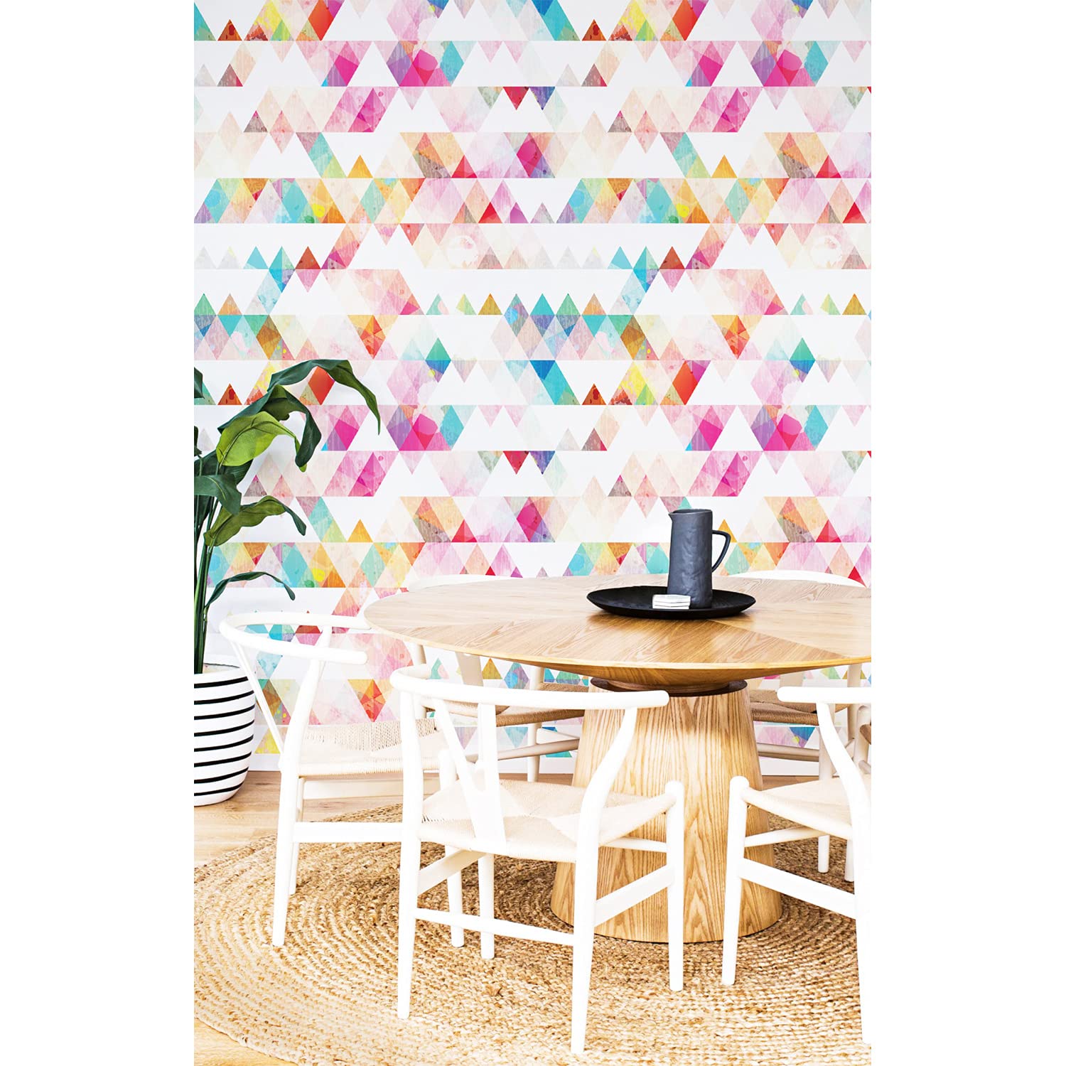 Papier peint intissé arc-en-ciel pour chambre d'enfant et salon moderne