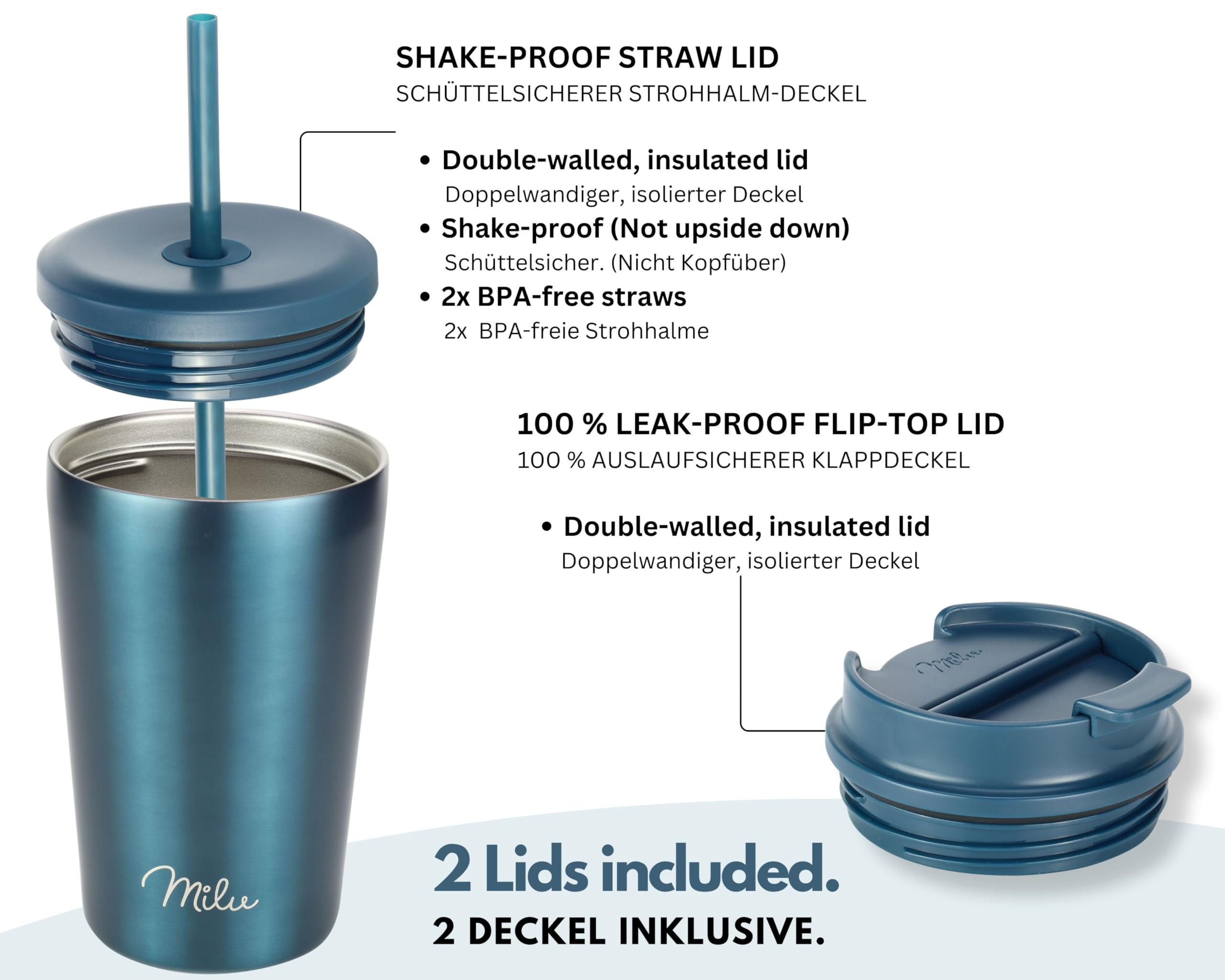 Milu Thermo Mug 400ml, 100% Leak-Proof - Image 2