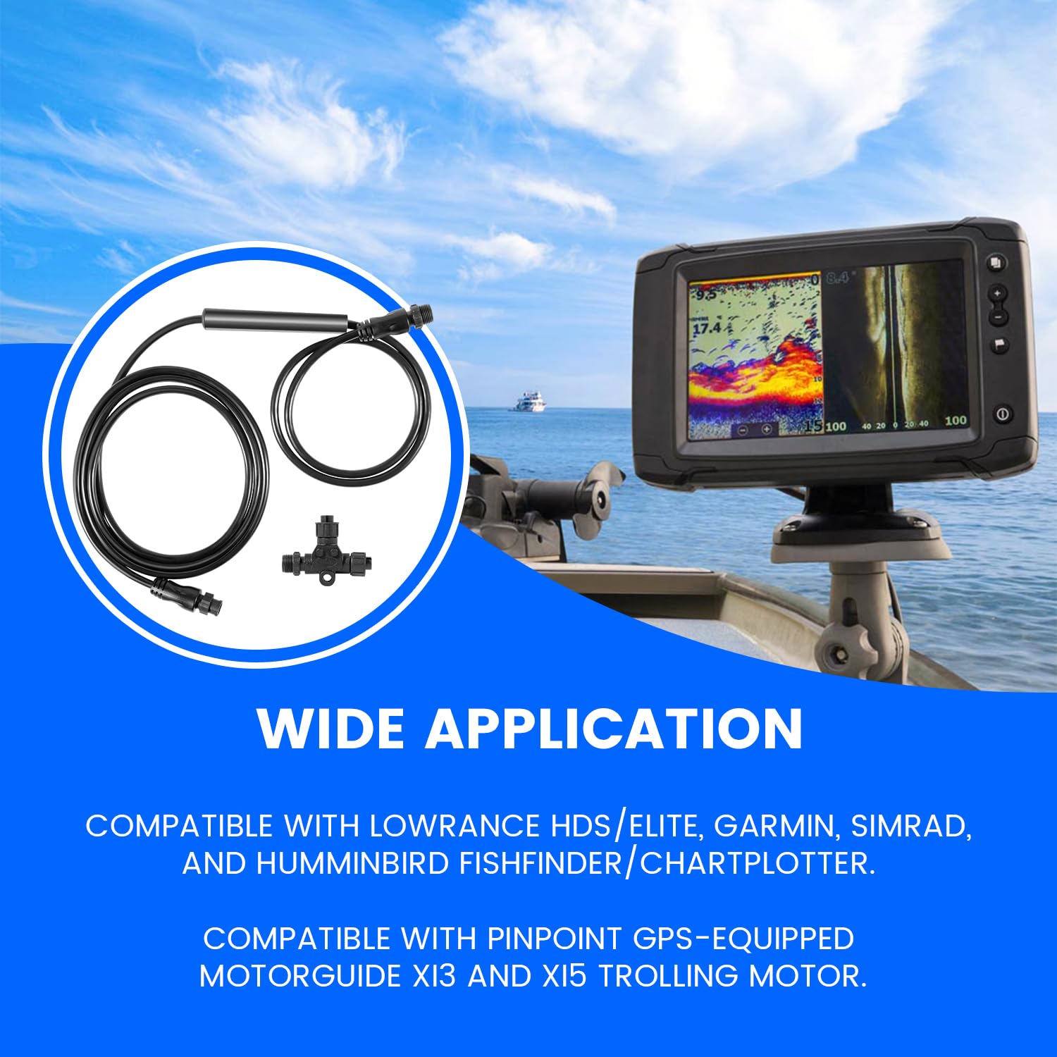 8M0092085 Xi Series Pinpoint GPS Gateway Kit for MotorGuide Xi3/Xi5 Trolling Motors Include NMEA 2000 Gateway Cable with T-Connector Sports, Fitness & Outdoors