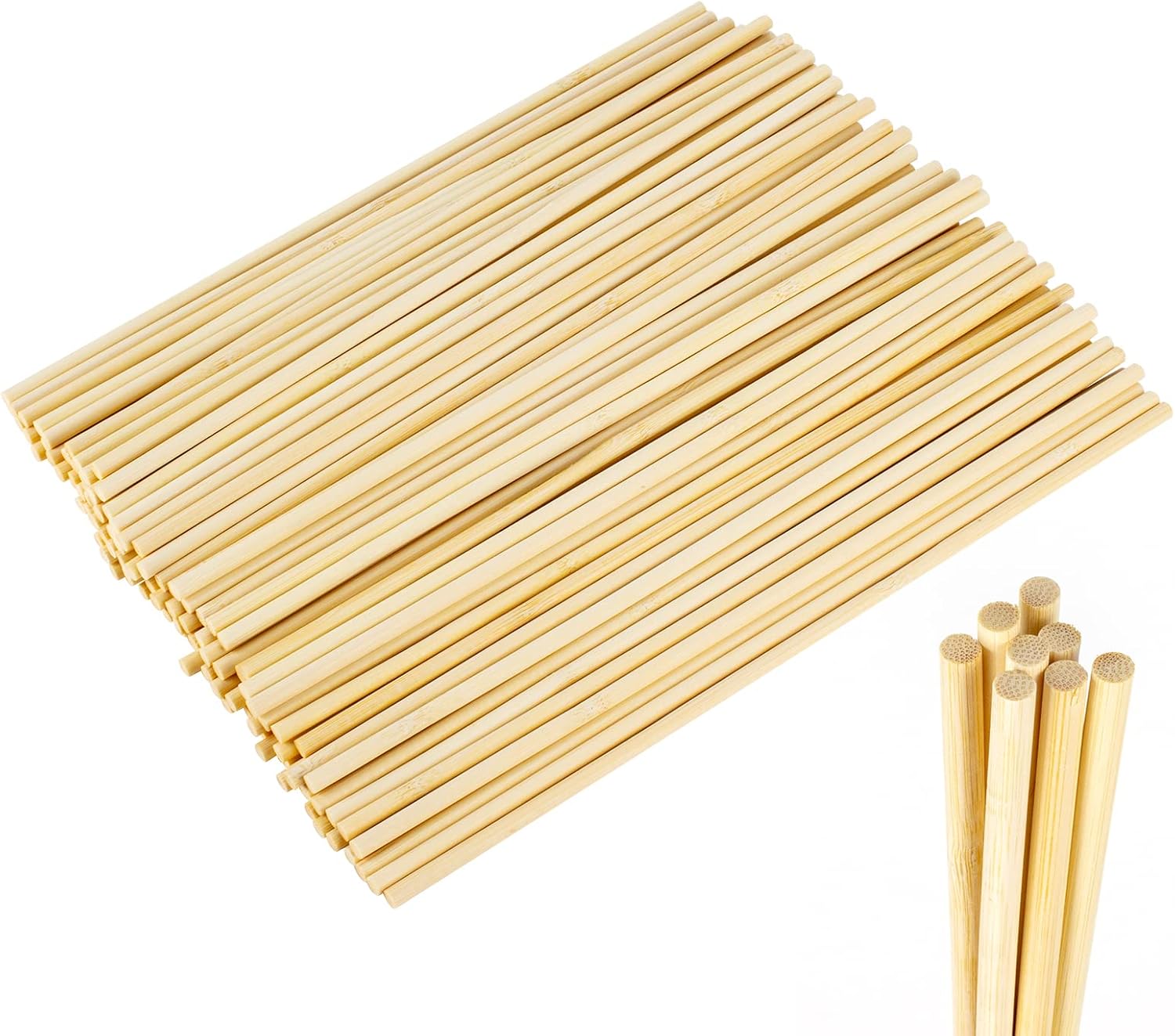 160Pcs 5 Sizes Wooden Dowel Rods Kit, 1/8" 3/16" 1/4" 5/16" 3/8" X 6 Dowel Rods Unfinished Hardwood Sticks Craft Sticks Crafts Making Diy Ers