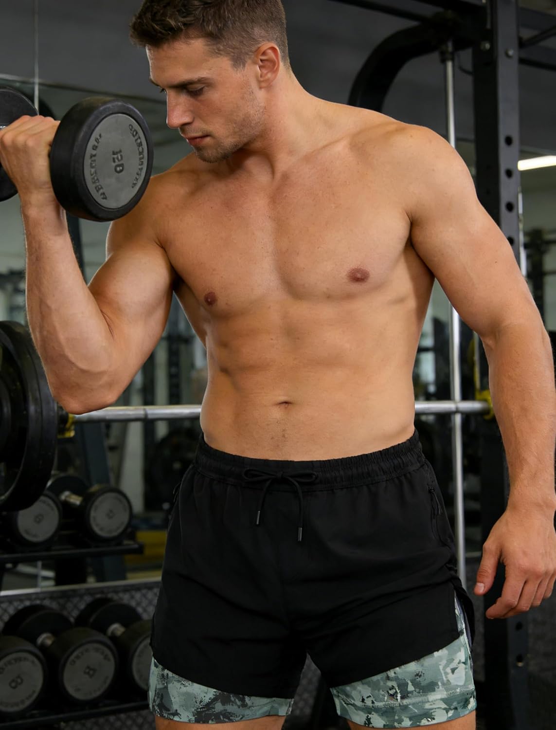 APTRO Mens Athletic Running Shorts 5 Inch with Zipper Pocket 2 in 1 Quick Dry Lightweight Gym Basketball Tennis Workout Short - Image 2