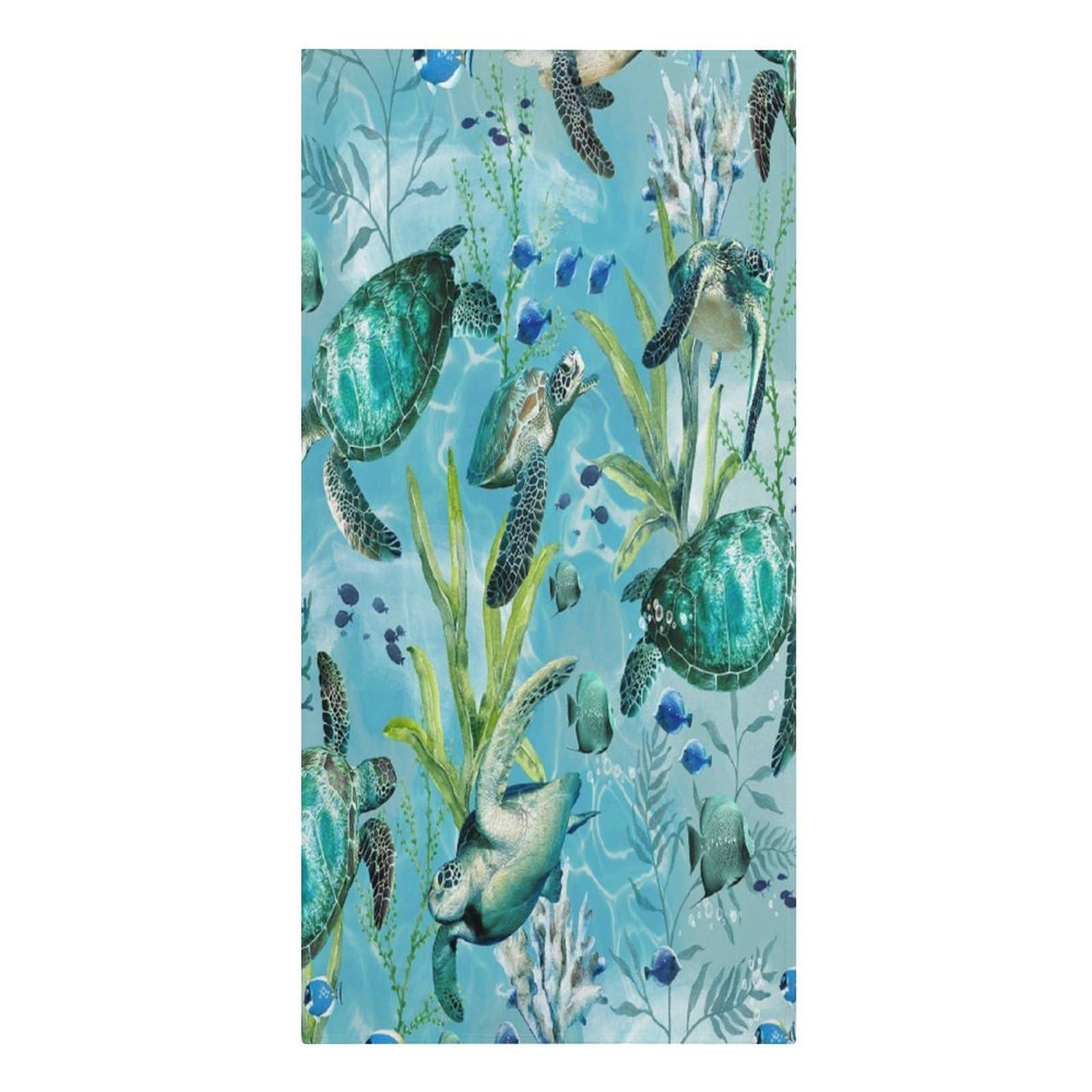 VstaDank Sea Turtle-Blue Beach Towel Vacation Essentials Sand Free Soft Quick Dry Swim Towels 61"x30" Modern Extra Large Towels Lightweight Microfiber Beach Towel for Swimming Pool