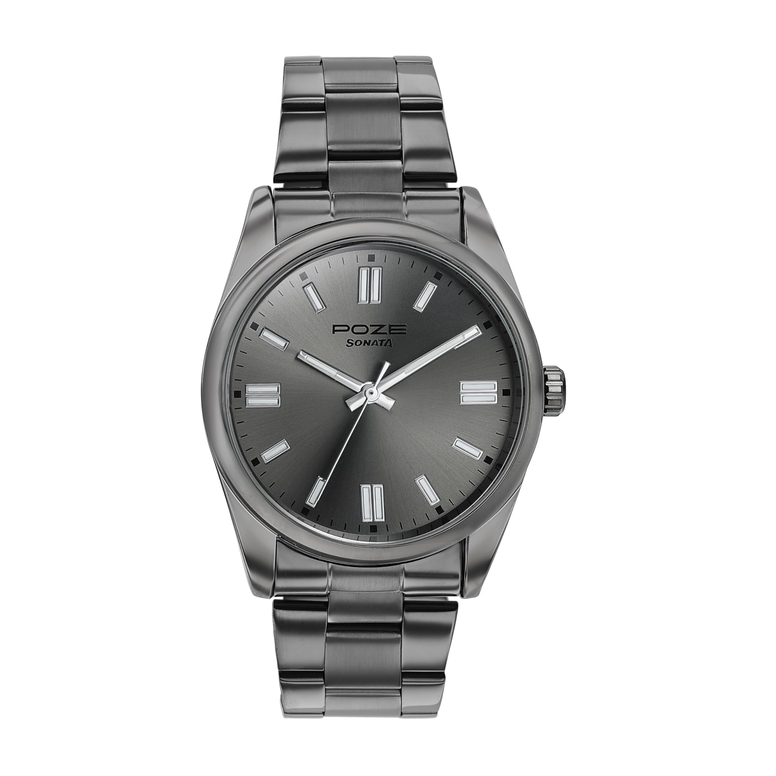 Sonata Poze Drop 6 Quartz Gun Round Dial Men's Watch | SS Cut Edge Strap Material | Watches for Man | Watches for Men Analog - SP70033QM01-image-45