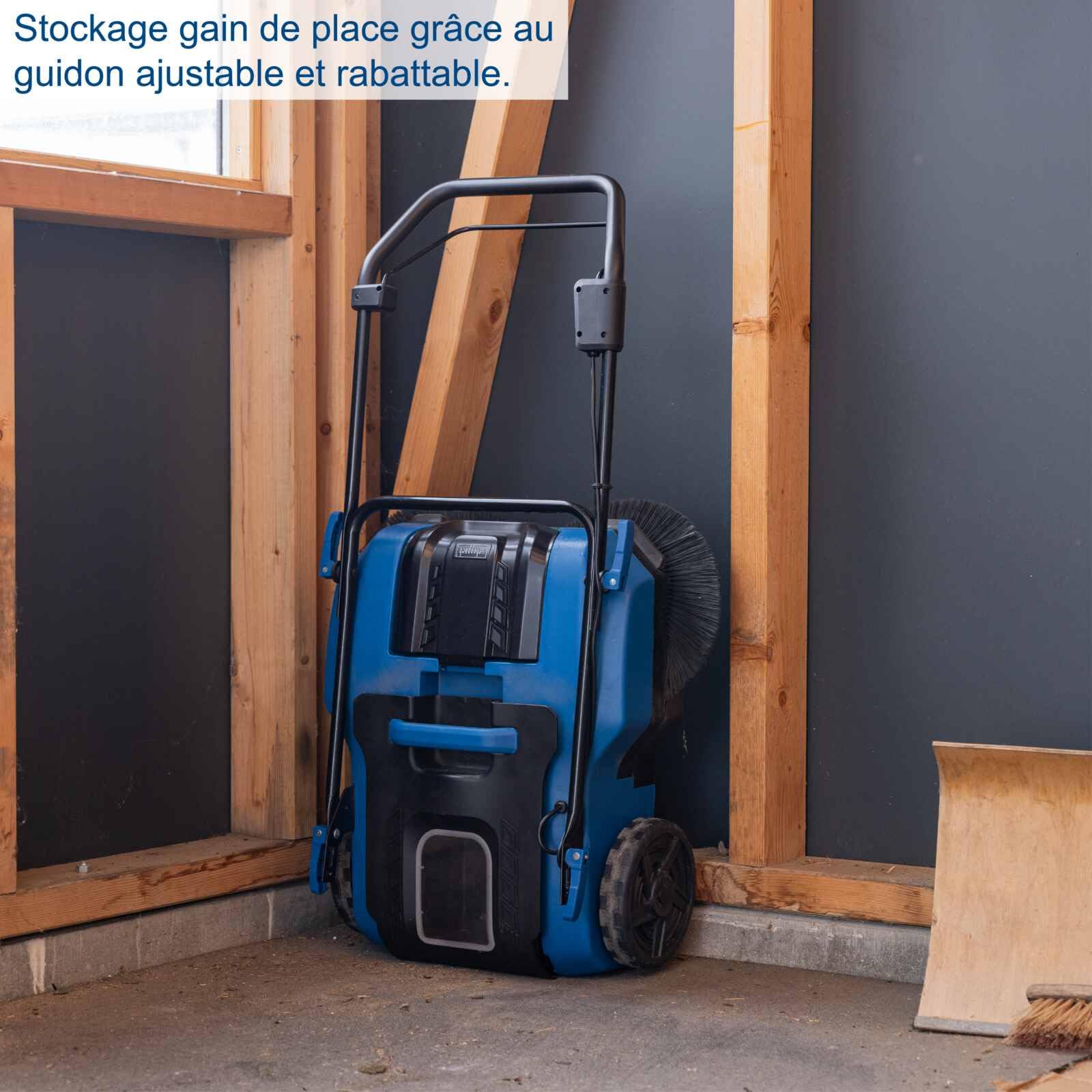 Scheppach Balayeuse sans Fil C-S610-X - série 20V IXES - Largeur de Travail 610 mm - Surface maximale 2000 m² - Vitesse de brossage 160/190/220 TR/Min - avec Batterie 2 Ah et Chargeur
