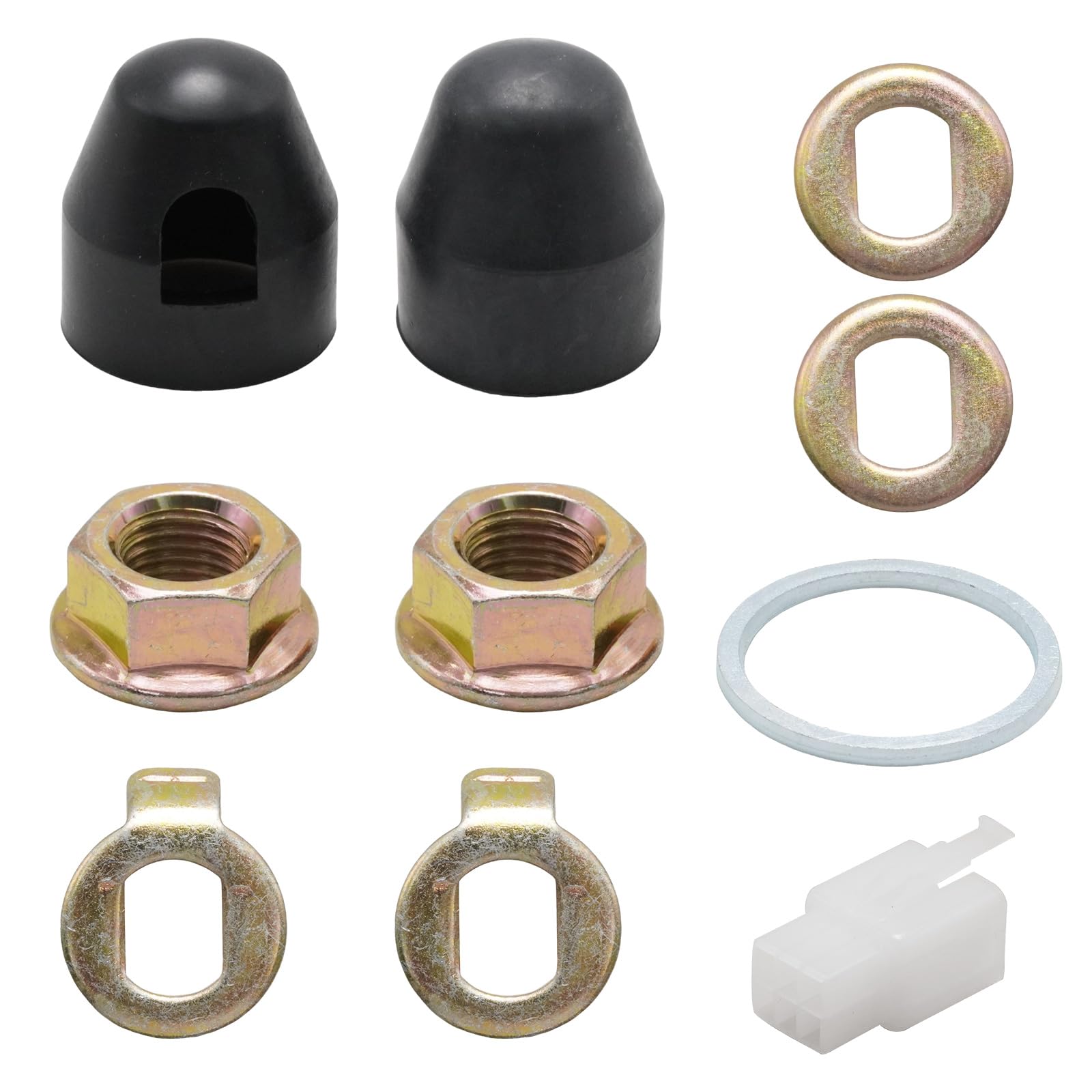 MospdyGear Sturdy E-Bike M14 14mm Wheel Lock Nut Kit with Bike Safety Washer, Reliable Motor Shaft Screw, Suitable for Electric Bikes and Other Electric Vehicles