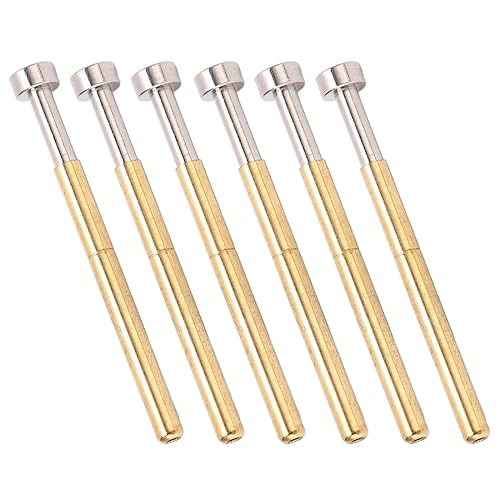 Miniatura 2 de 100pcs PCB Prueba Pogo Pin Latón Cabeza Plana Resorte Prueba Sonda 2.36mm0.1in Tubo Diámetro 34mm1.3in Longitud