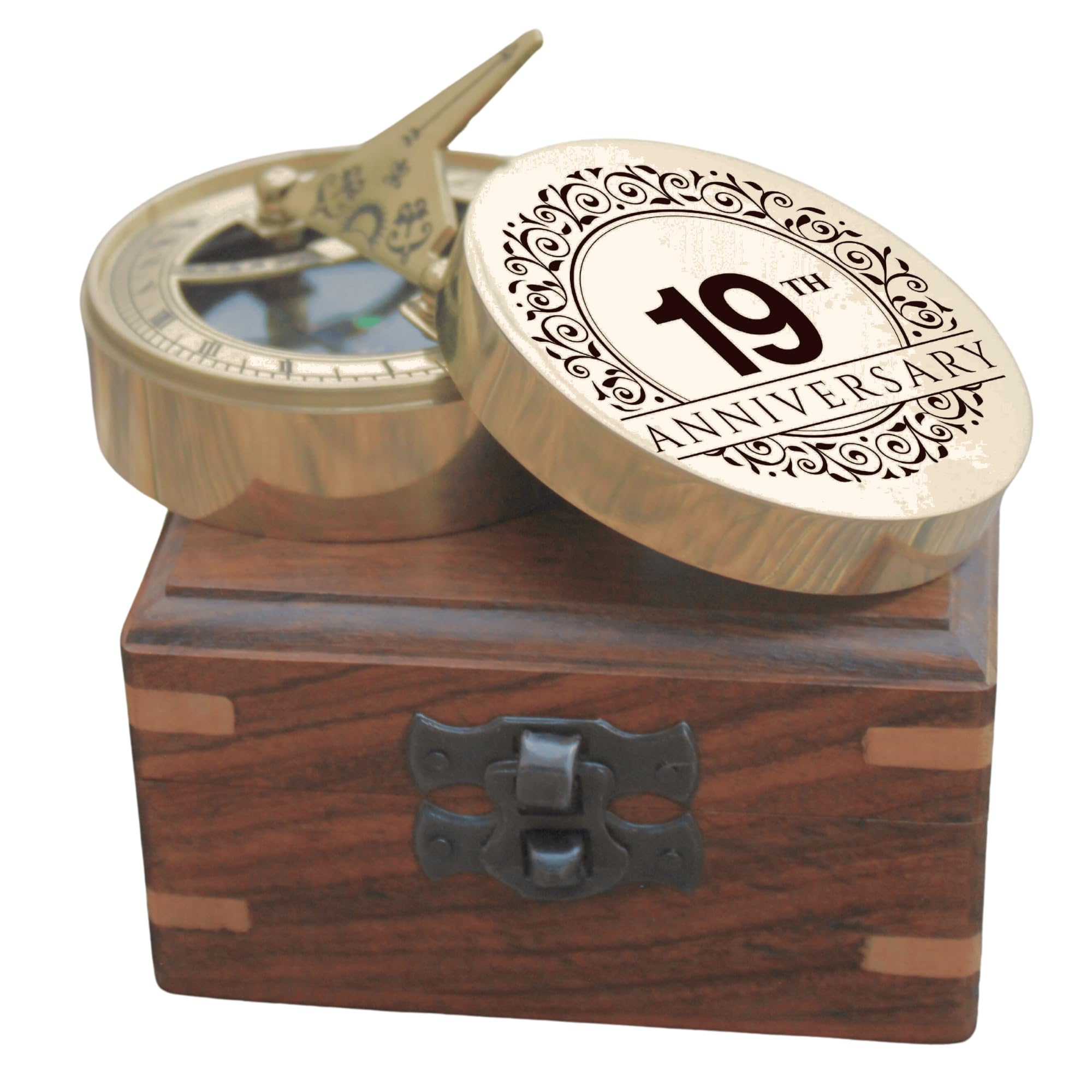 Cadran solaire personnalisé gravé boussole de poche Company Cadeau personnalisé pour lui boussole à fils – Mari – Première communion – Souvenir – Baptême – Anniversaire de mariage