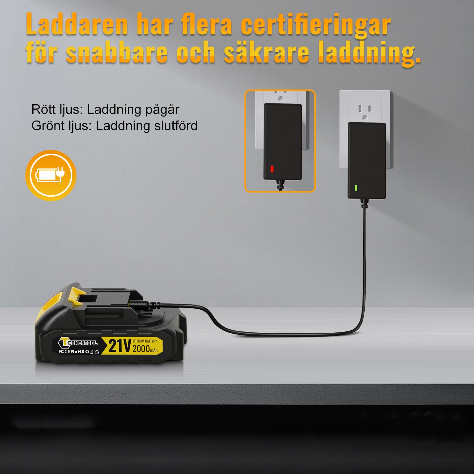 Perceuse-visseuse sans balai 21V à percussion avec 2 batteries 2000mAh, 52 Nm, 28+3 positions