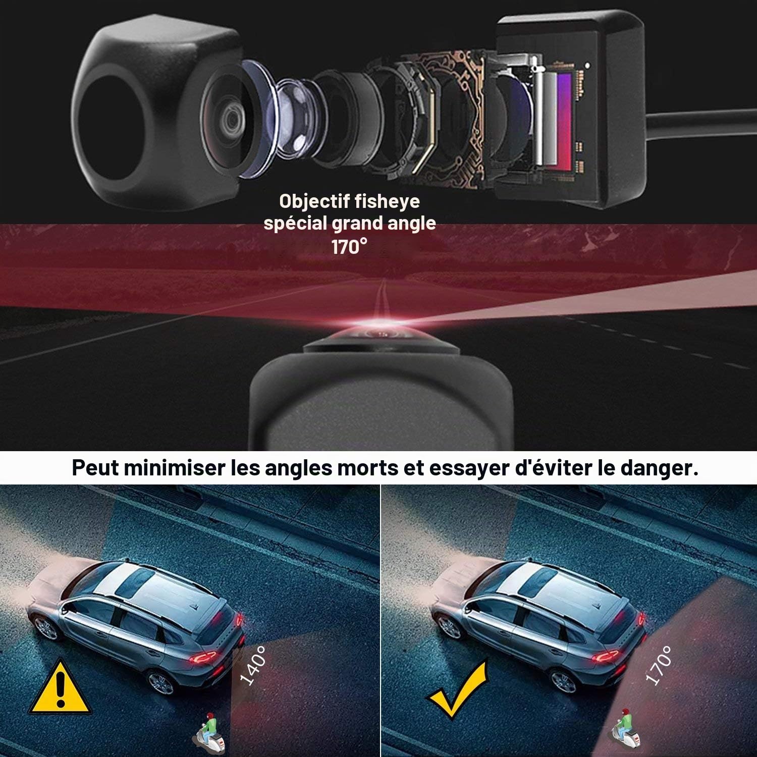 HD Caméra de Recul dans la Plaque d'immatriculation Caméra Vue arrière de Voiture Imperméable Vision Nocturne pour Citroen C4L DS4 DS 4 2010-2015