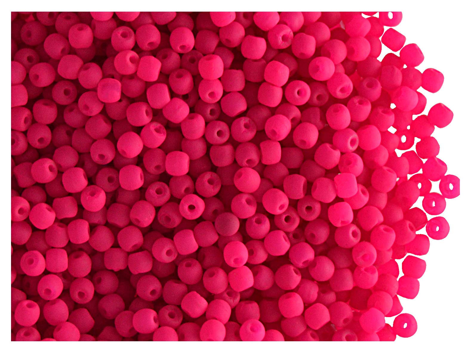 SCARA 10 g Tschechische Glasperlen 2 mm, warme Neon (UV-aktiv) Glasperlen für Schmuck und Armbänder, Perlen für Armbänder, Perlen-Set, warme Neon-Mischung