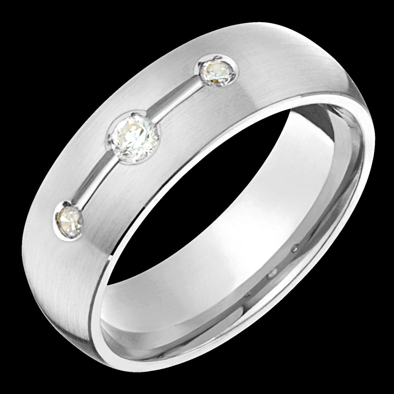 Amazon.com: Alain Raphael Daria - Elegant White Gold Ring Wedding Band ...